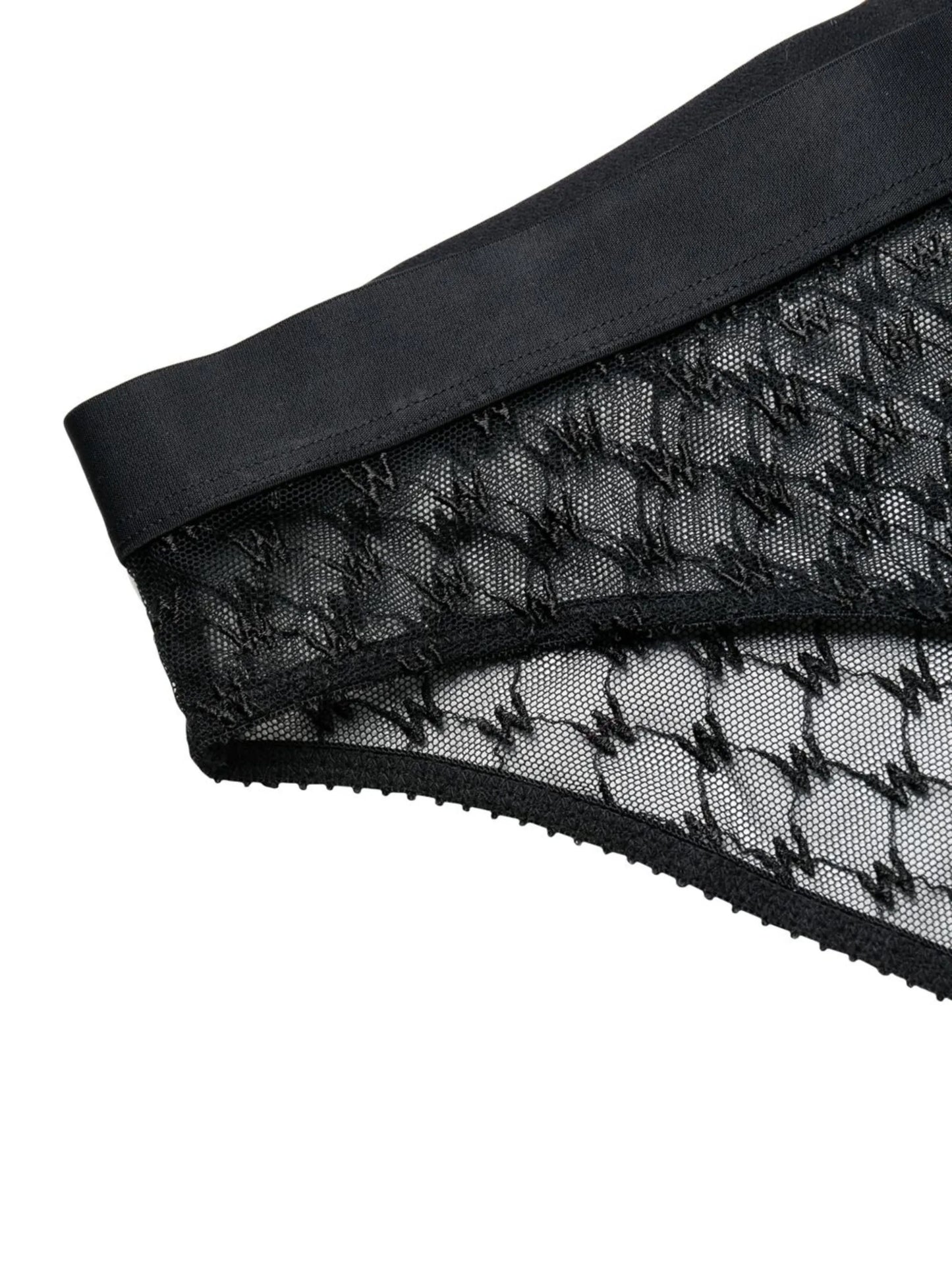 monogram-jacquard sheer briefs