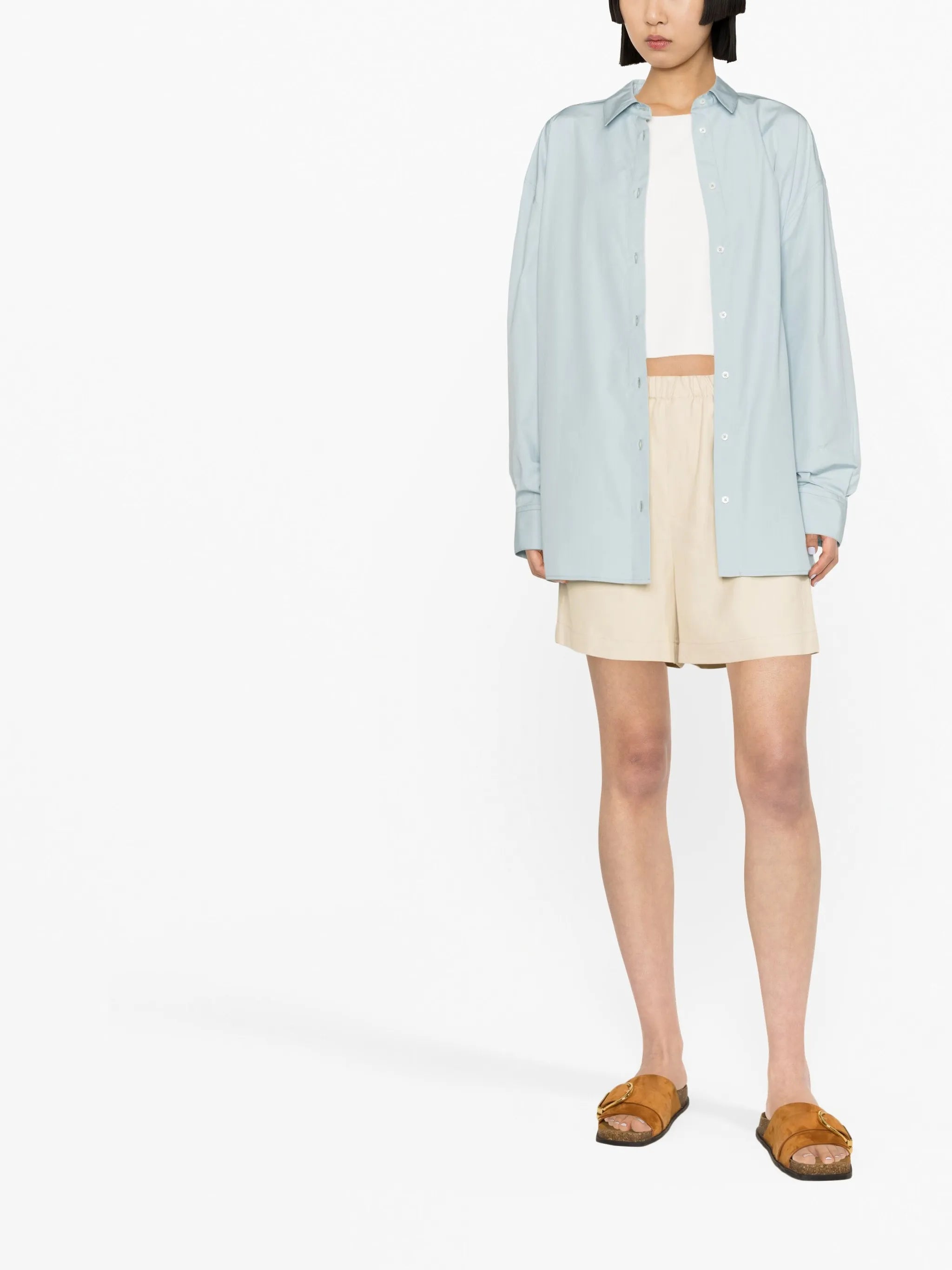 elasticated-waistband shorts