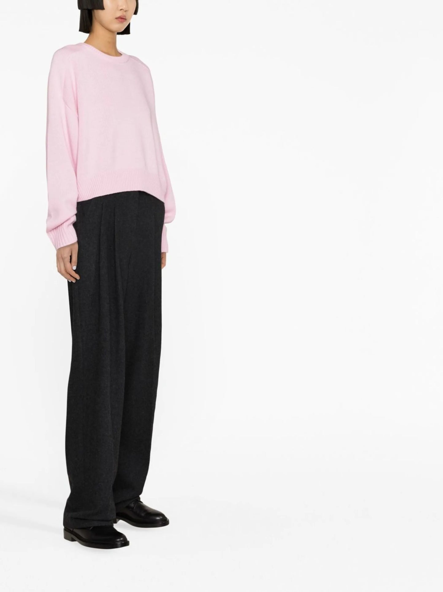 ribbed-detail knit jumper