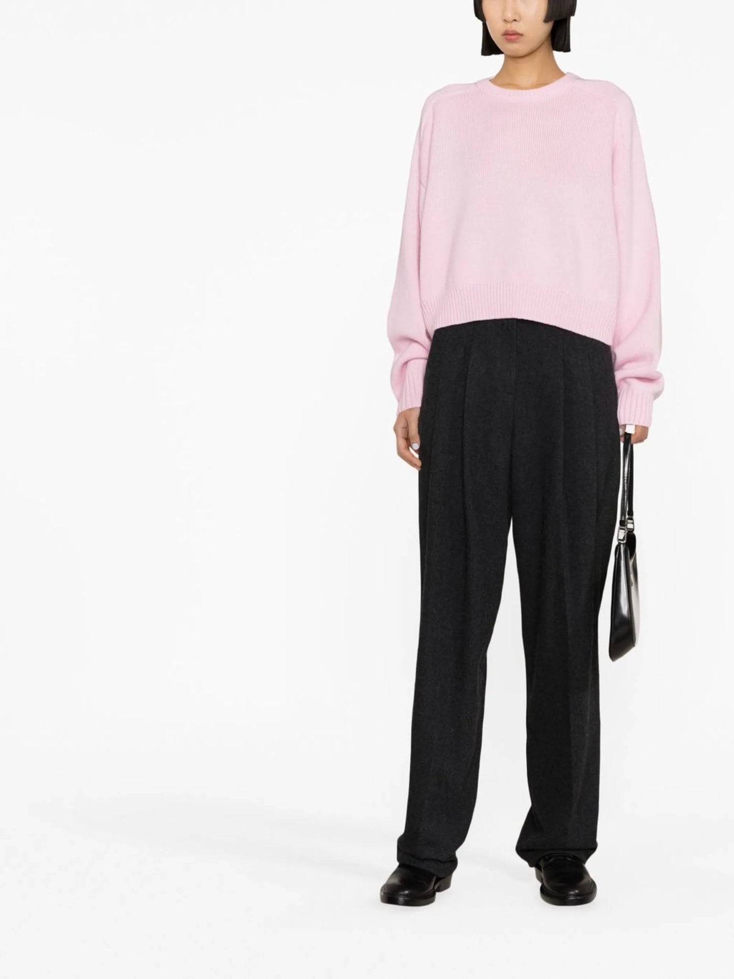 ribbed-detail knit jumper