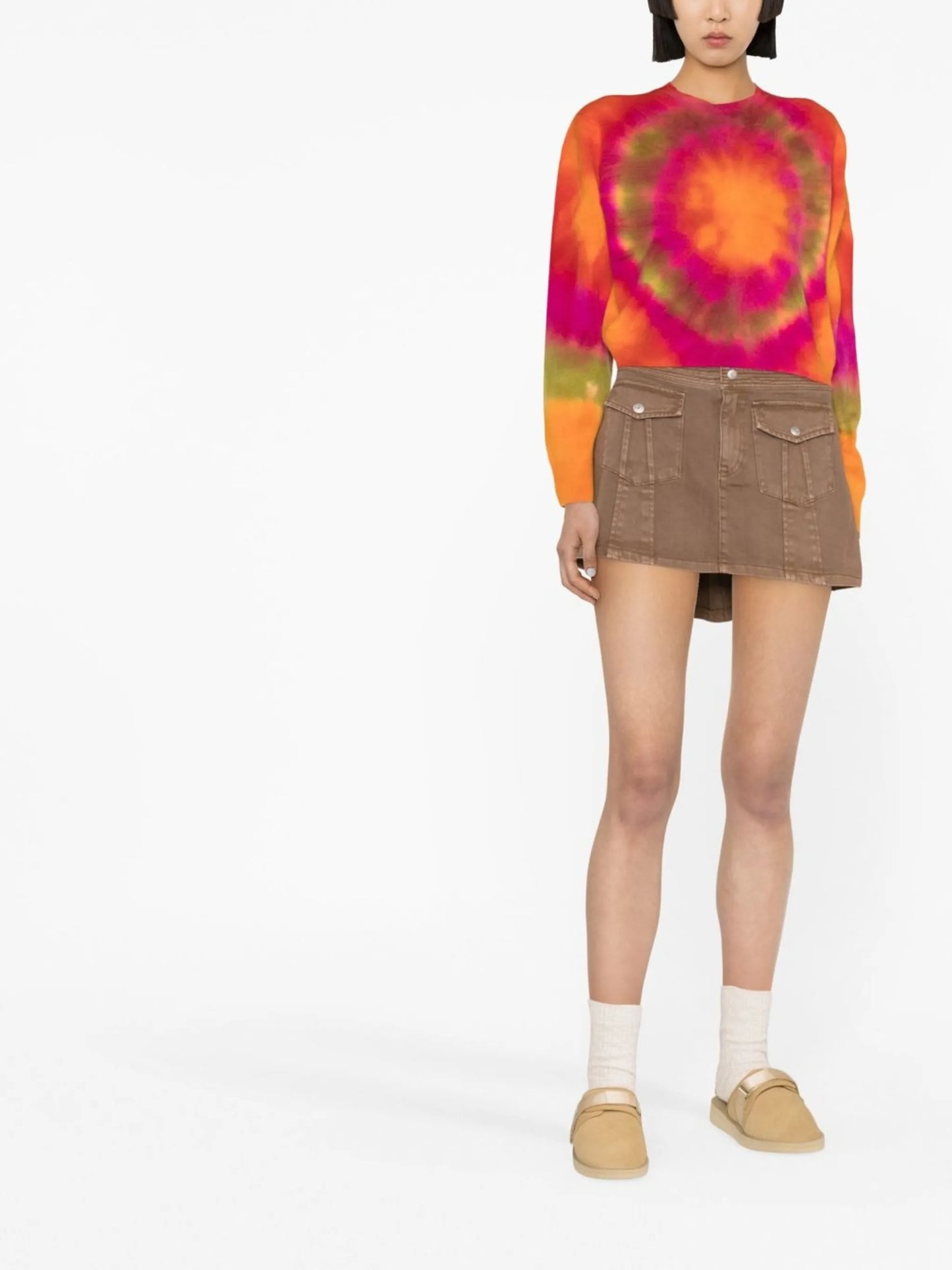 Tunnel tie-dye jumper