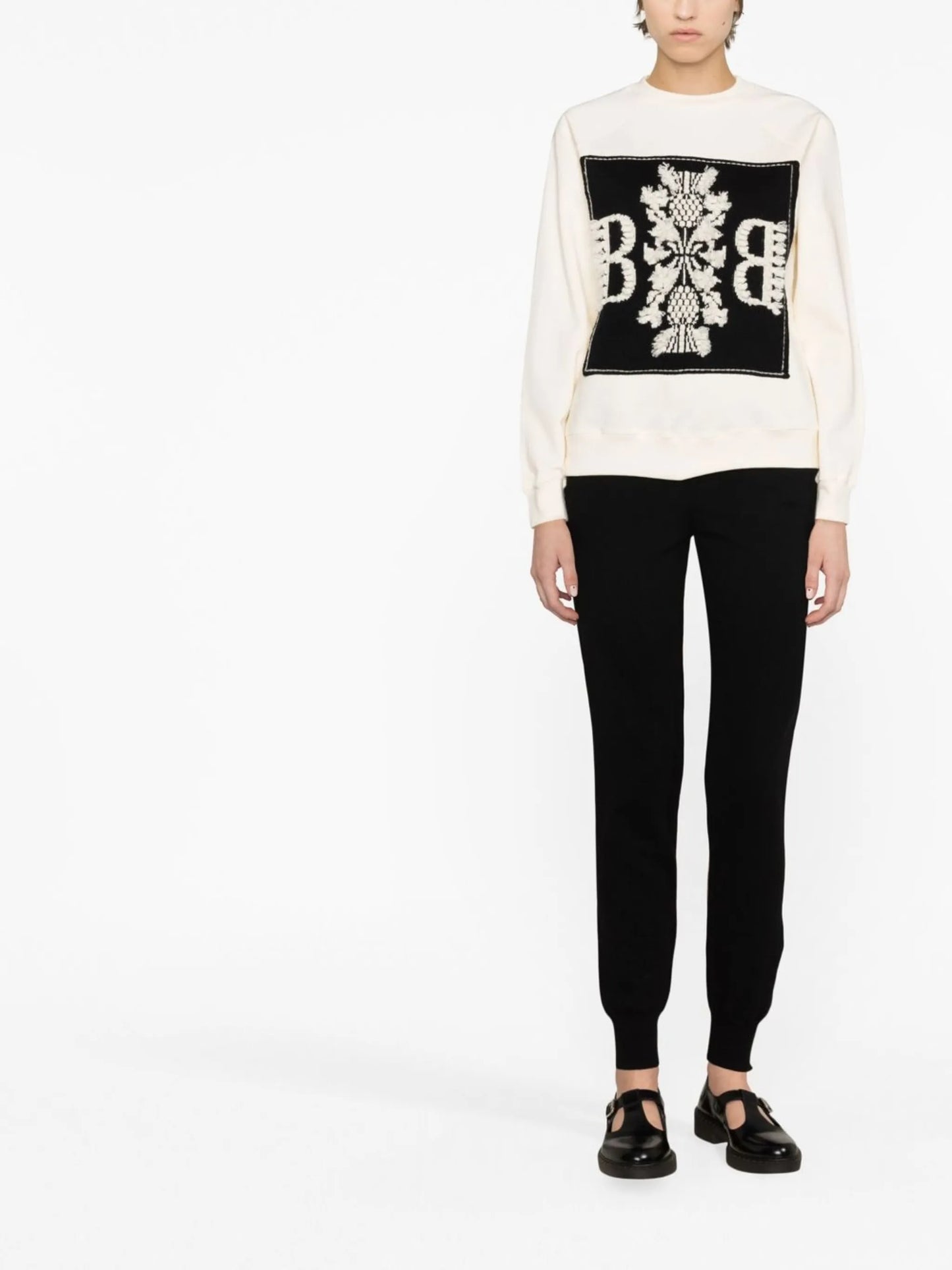 logo-patch cotton sweatshirt