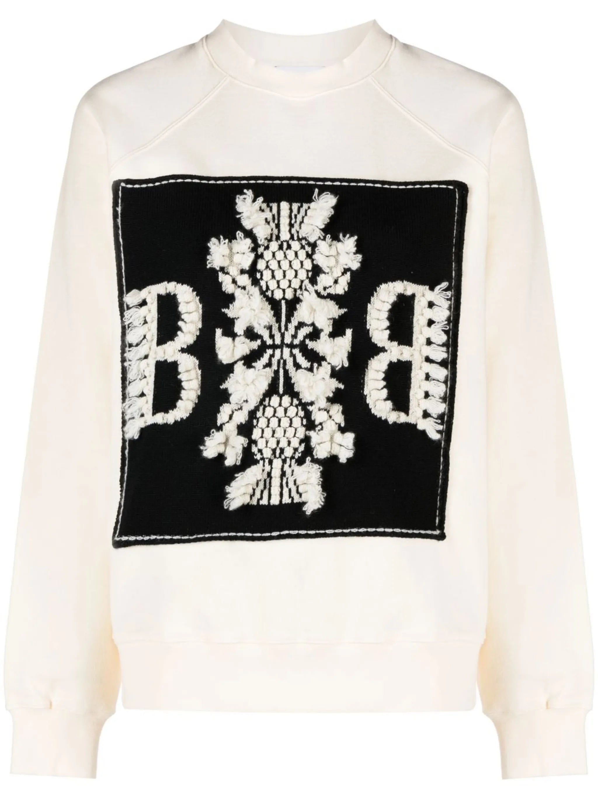 logo-patch cotton sweatshirt
