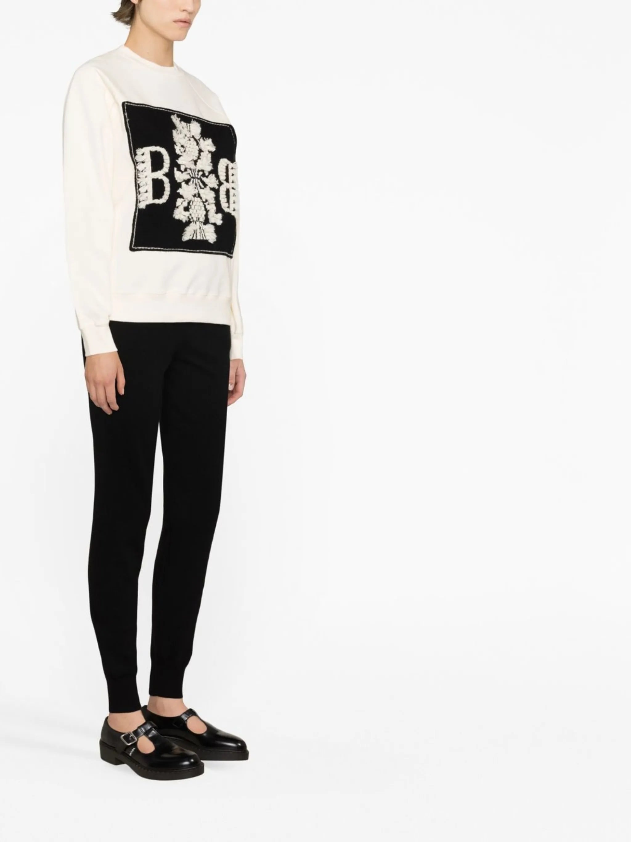 logo-patch cotton sweatshirt