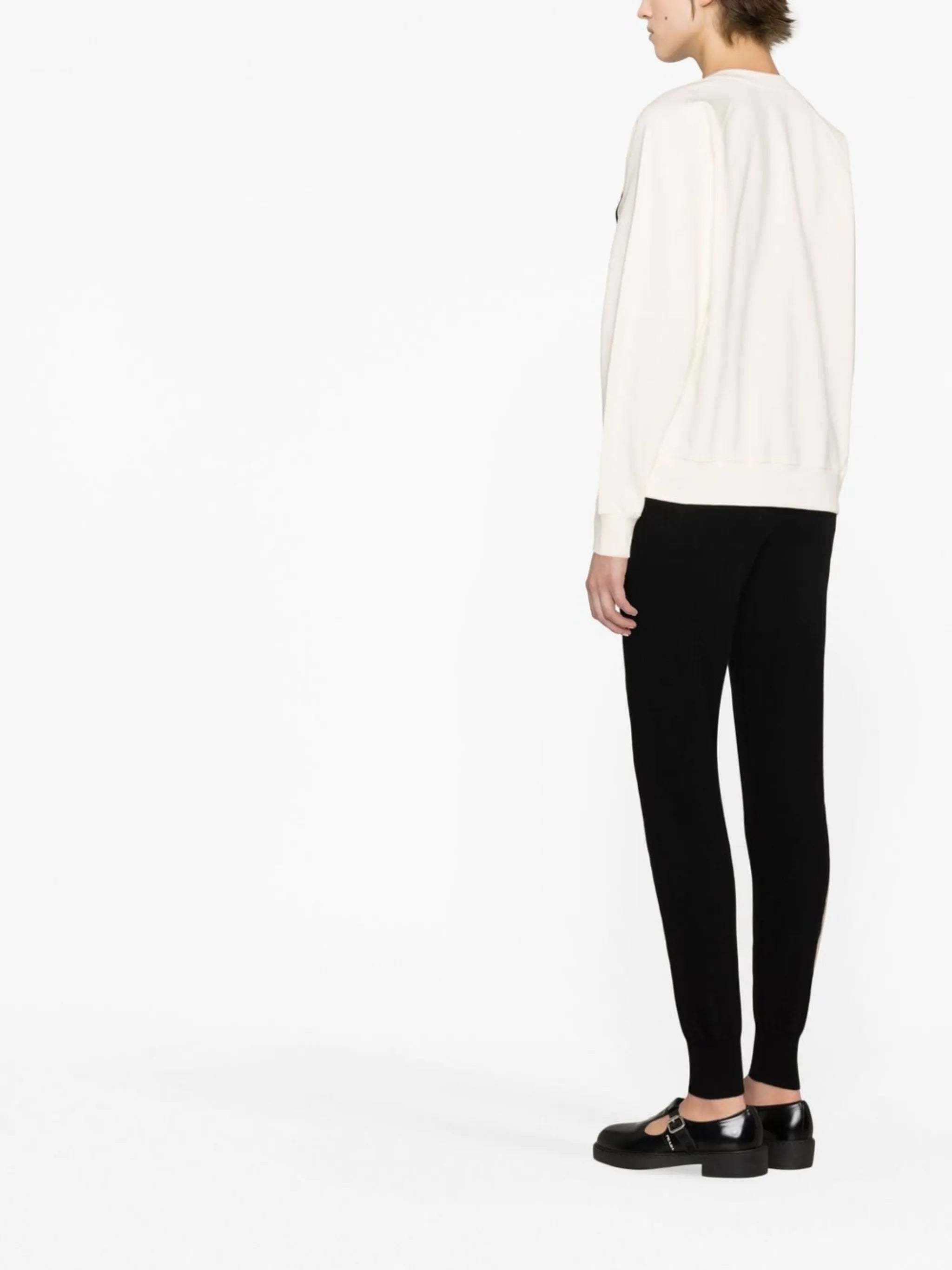 logo-patch cotton sweatshirt