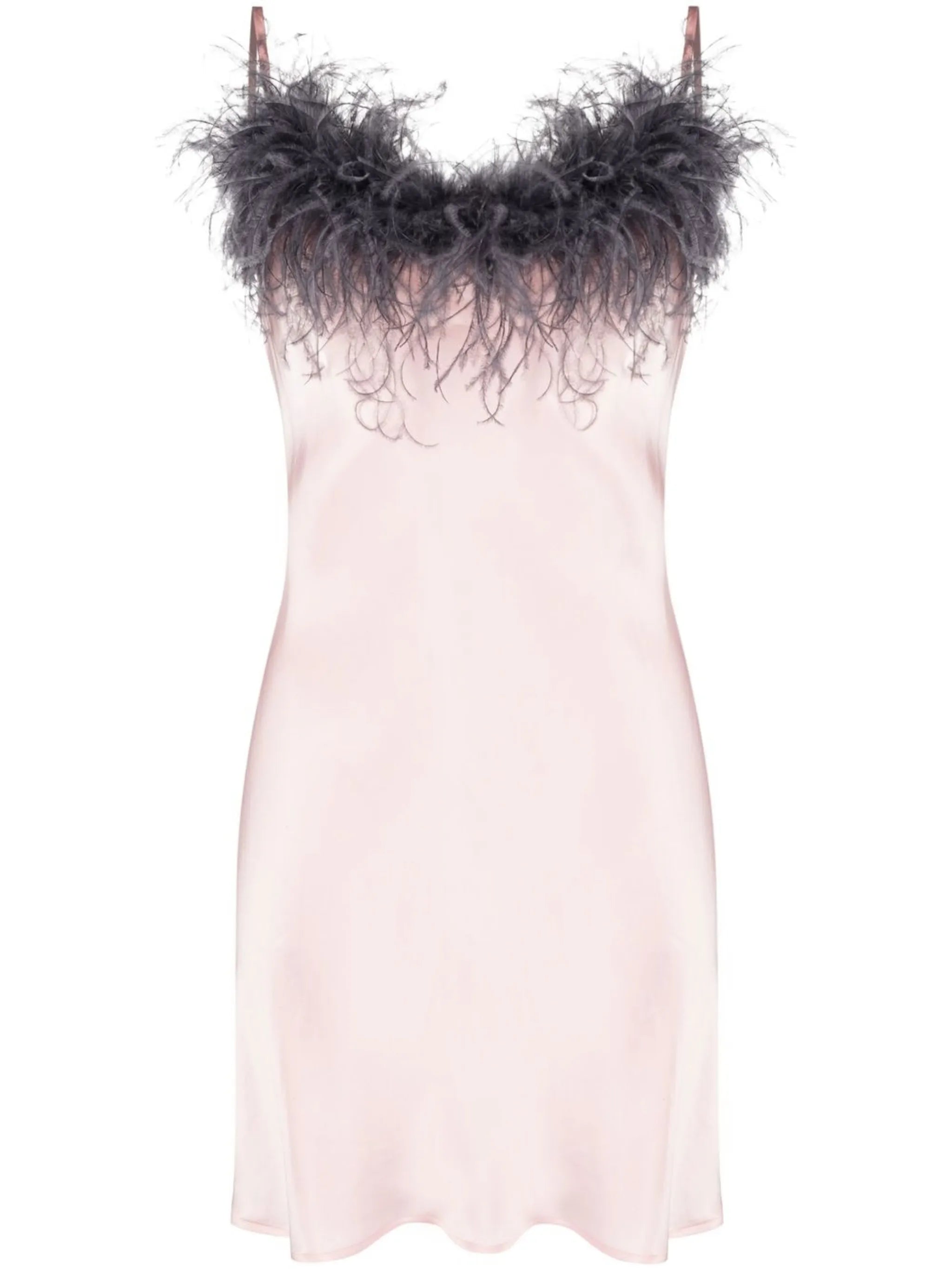 feather-detail nightdress