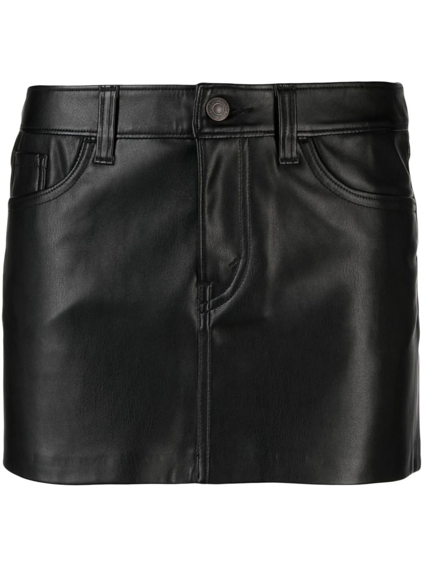 Black Faux Leather Mini Skirt