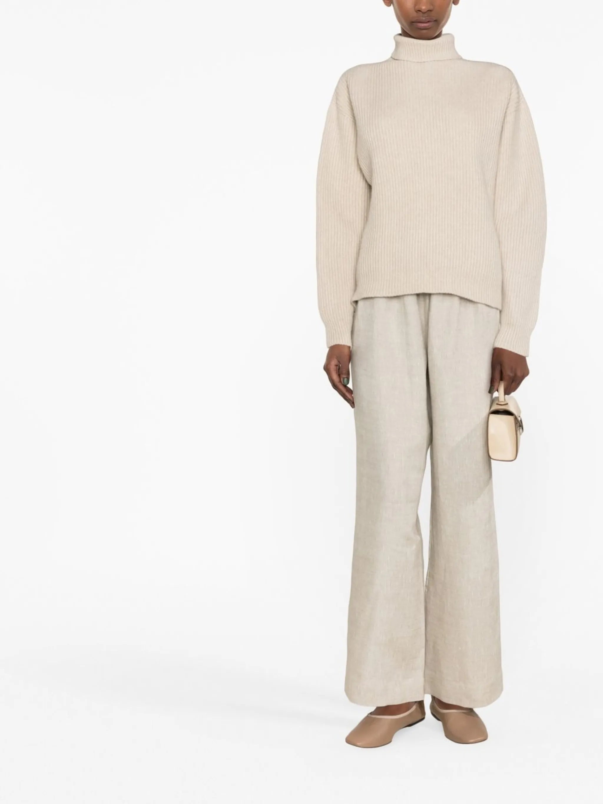 Ole wide-leg linen trousers