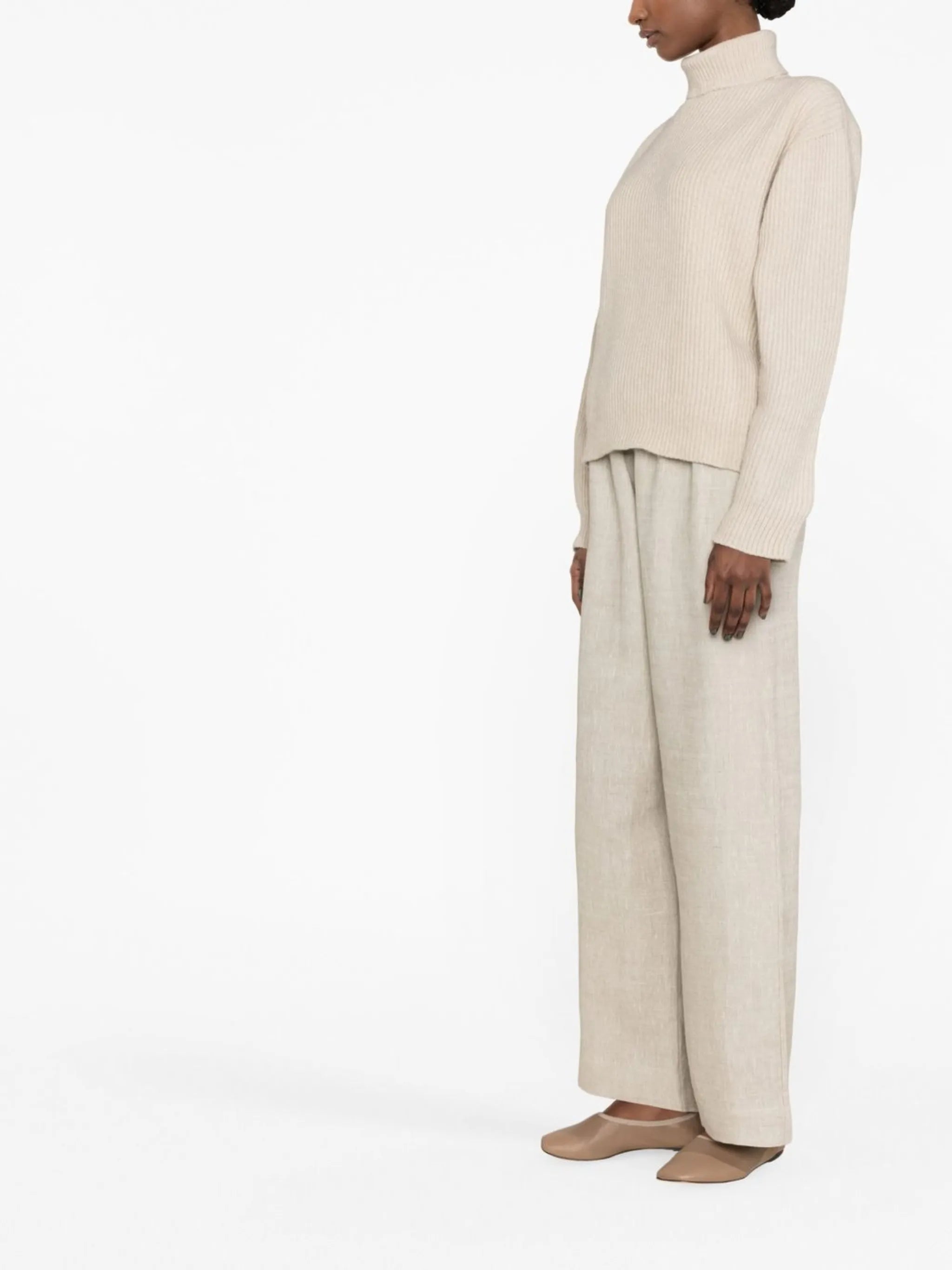 Ole wide-leg linen trousers