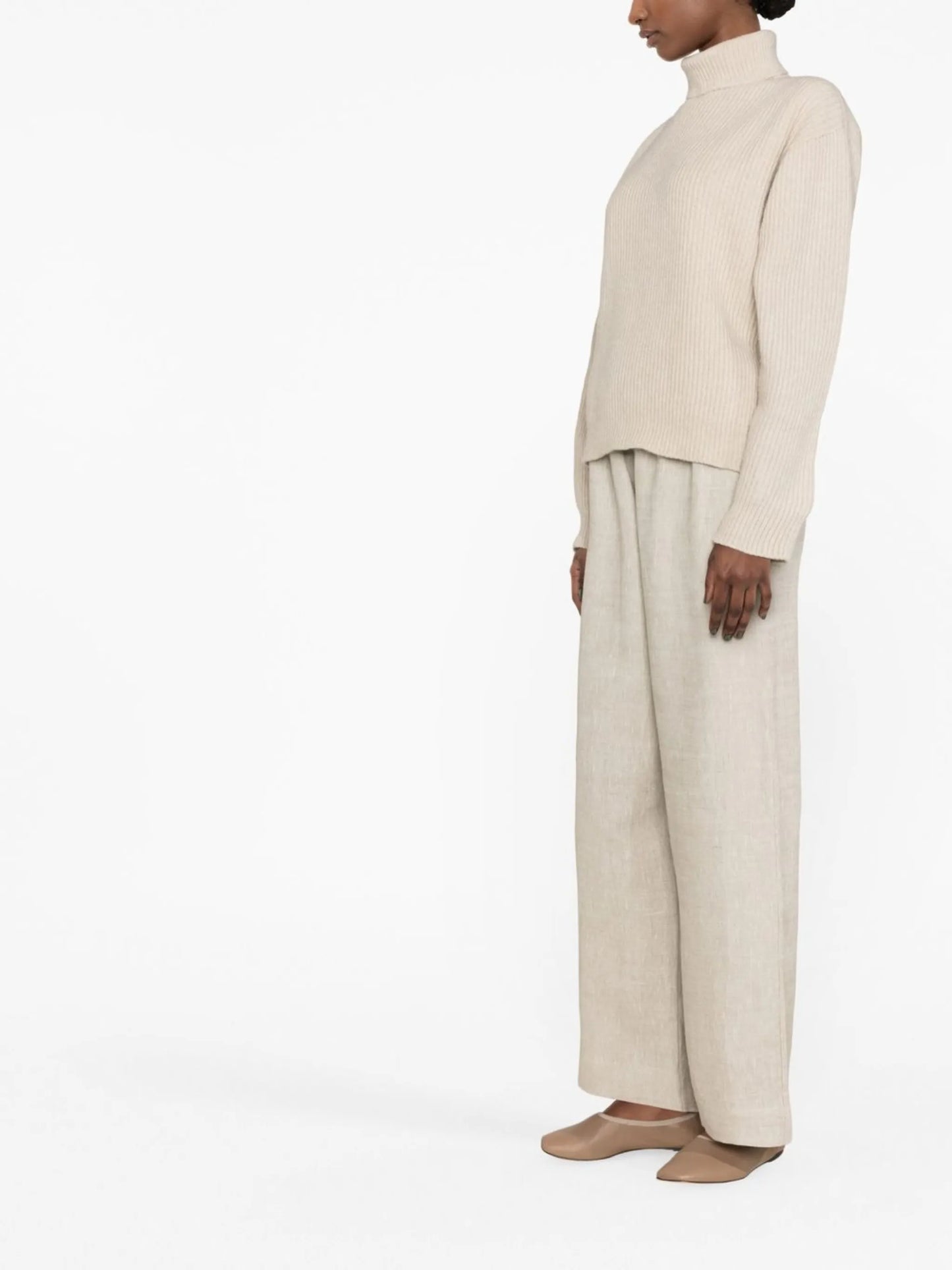 Ole wide-leg linen trousers