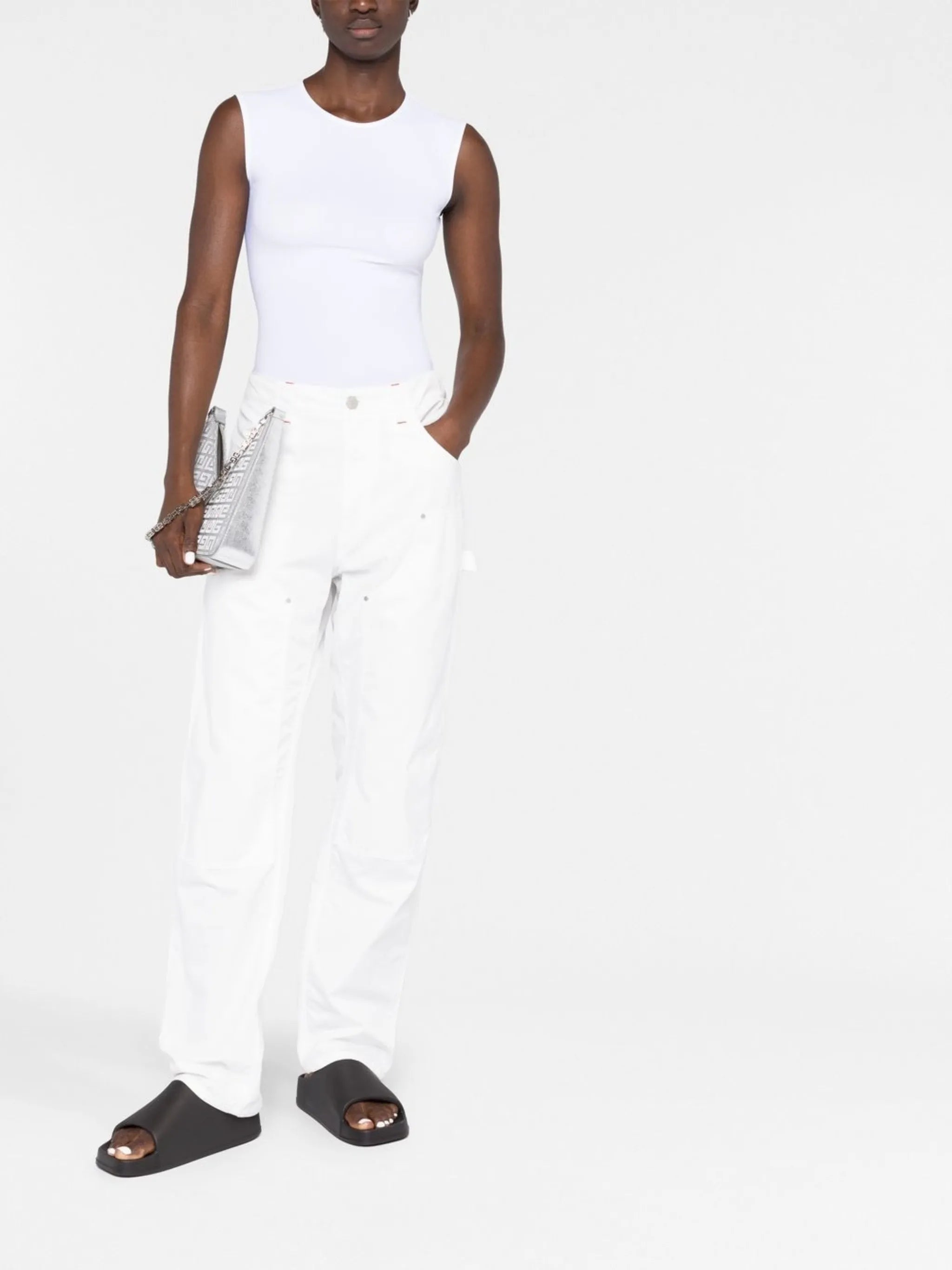 Lenox round-neck sleeveless bodysuit