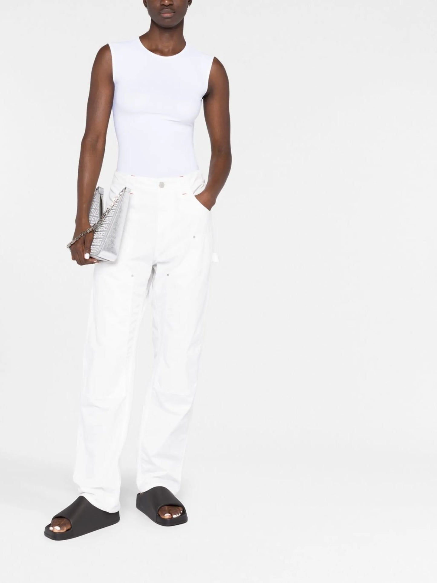 Lenox round-neck sleeveless bodysuit