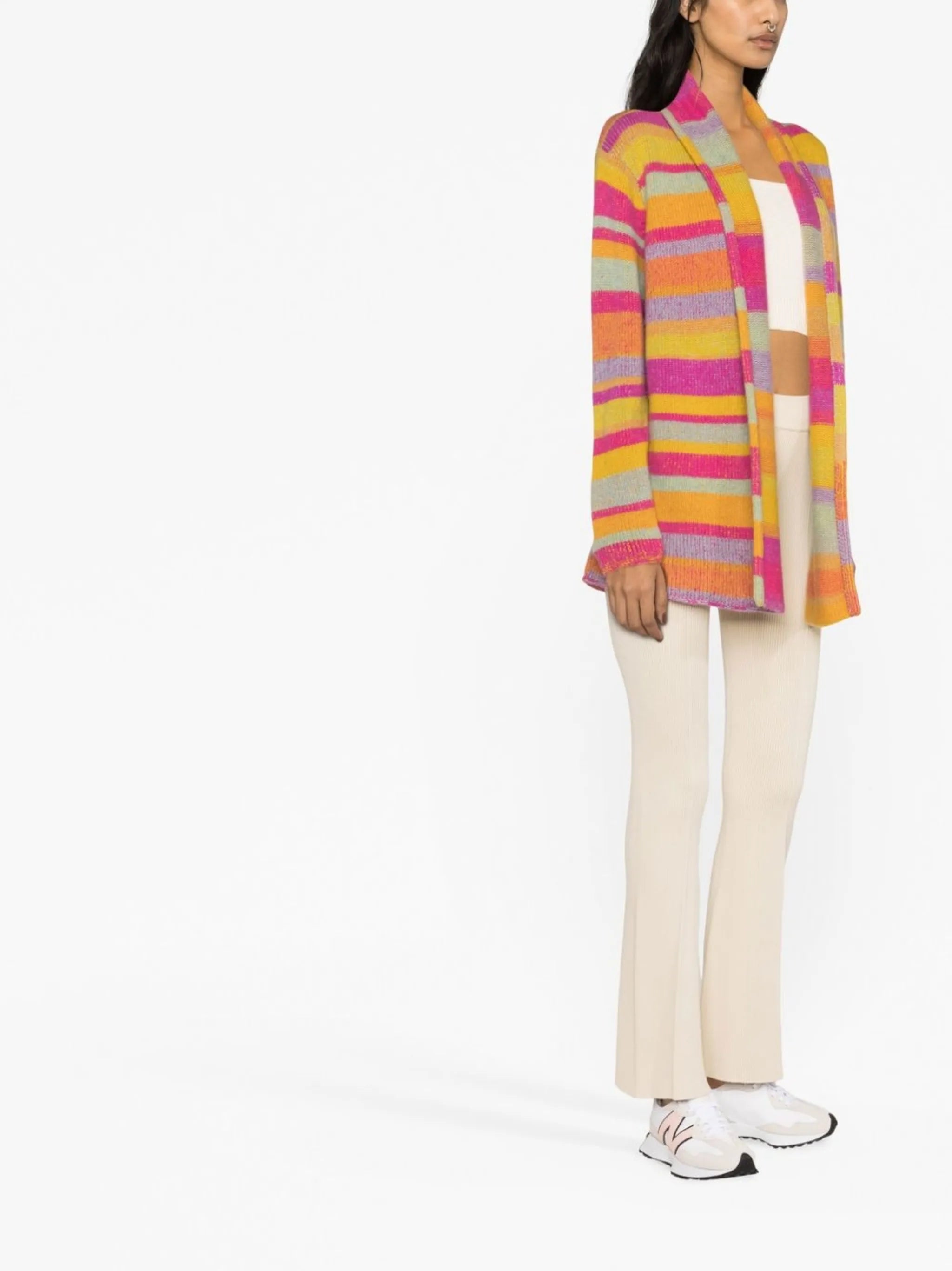 striped cashmere cardigan