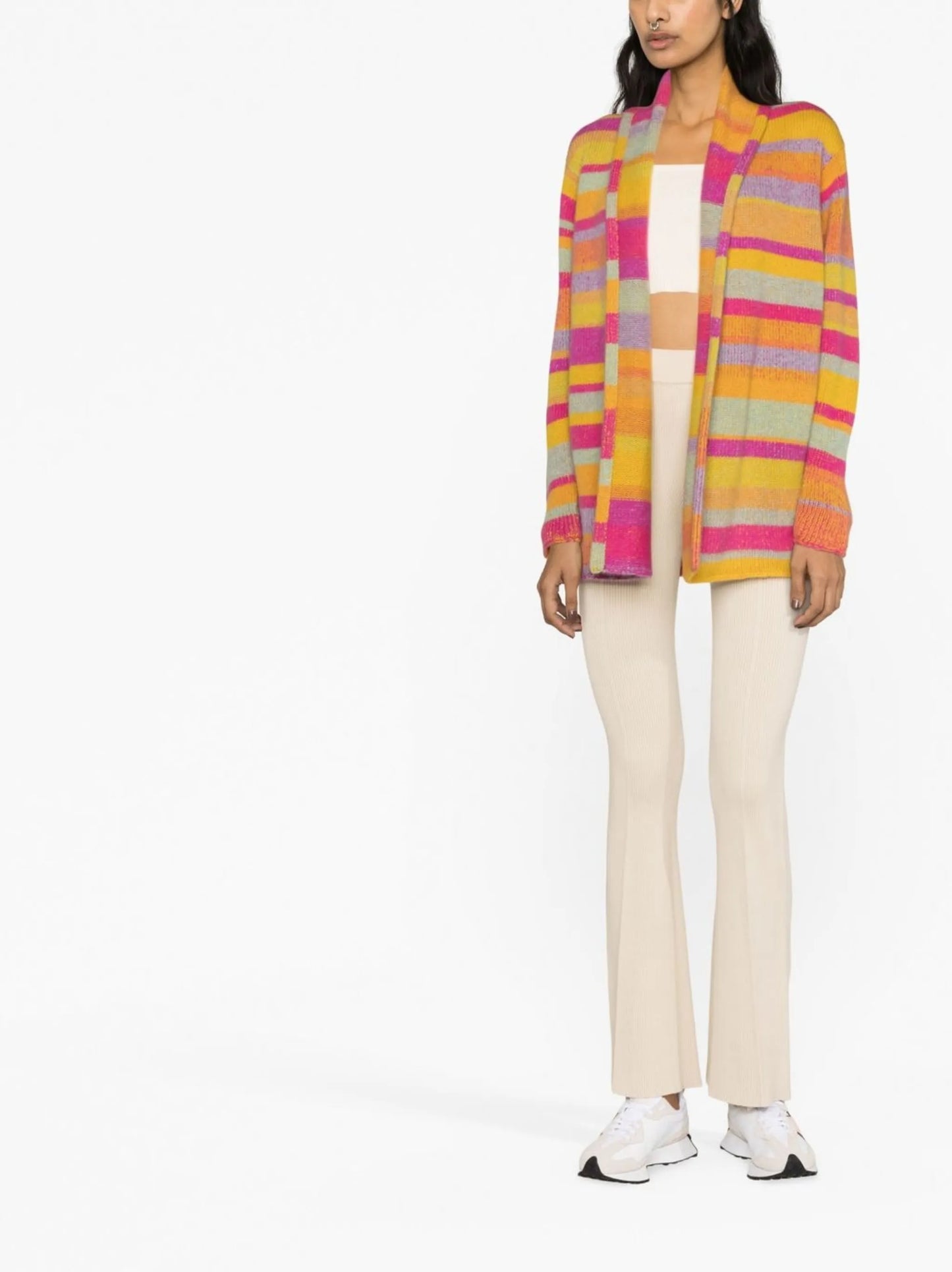 striped cashmere cardigan