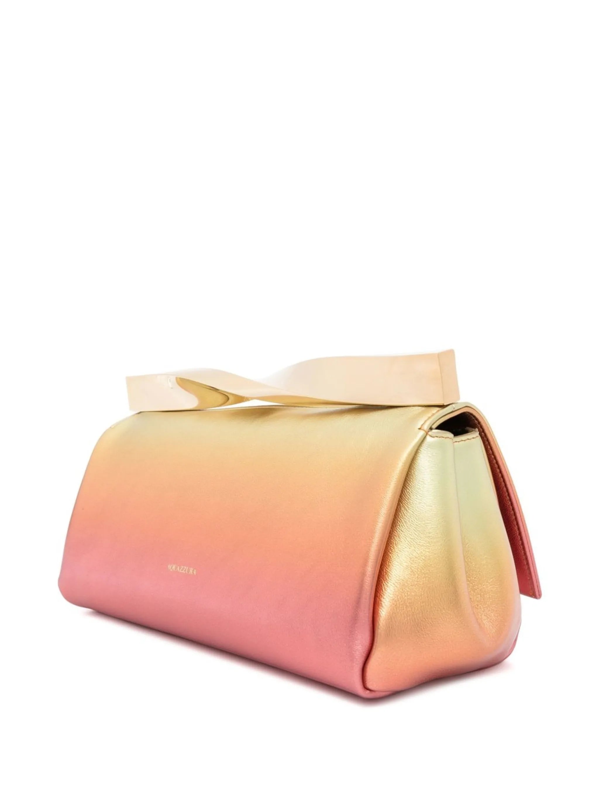 Twist ombré leather clutch bag
