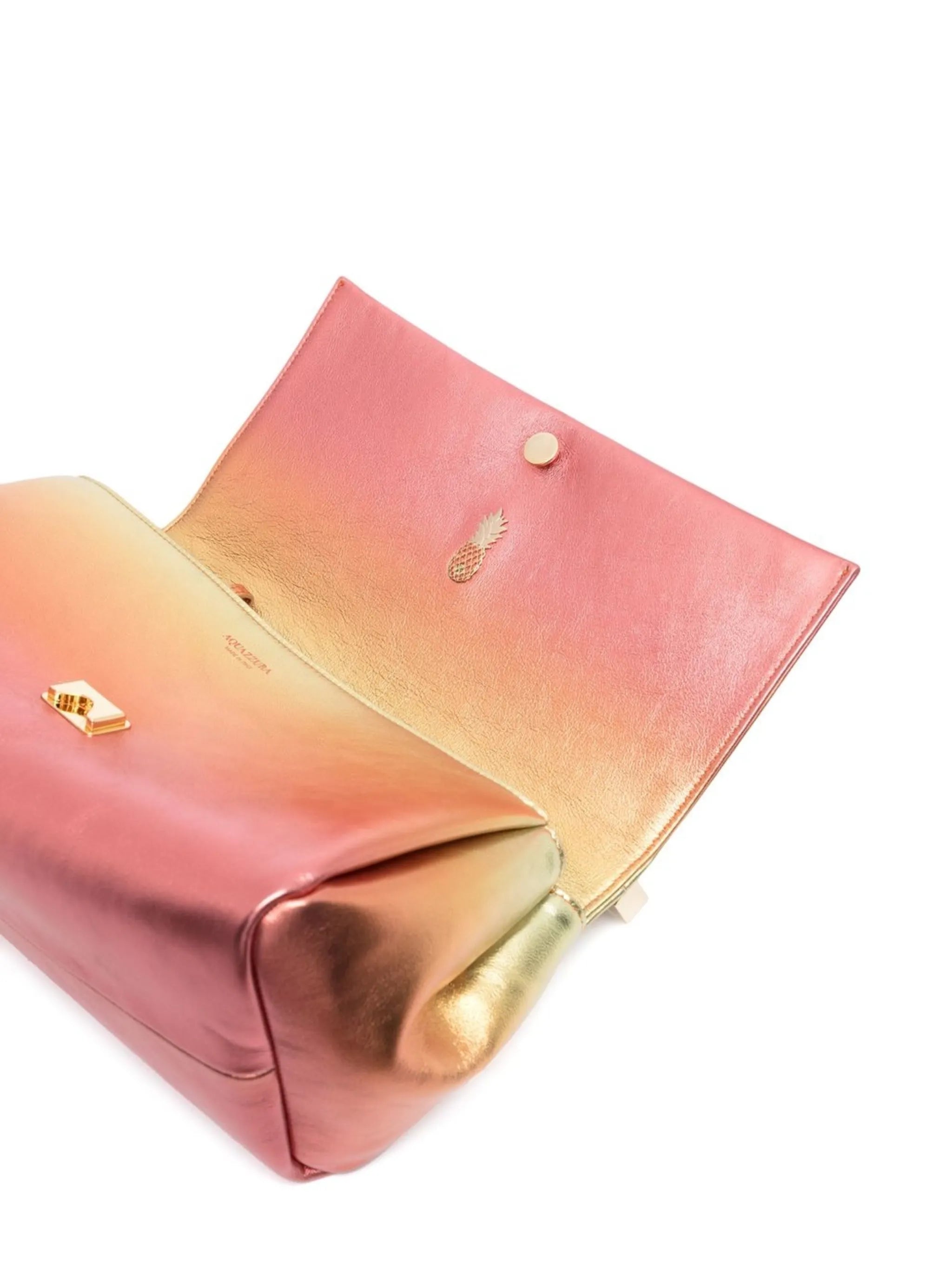 Twist ombré leather clutch bag