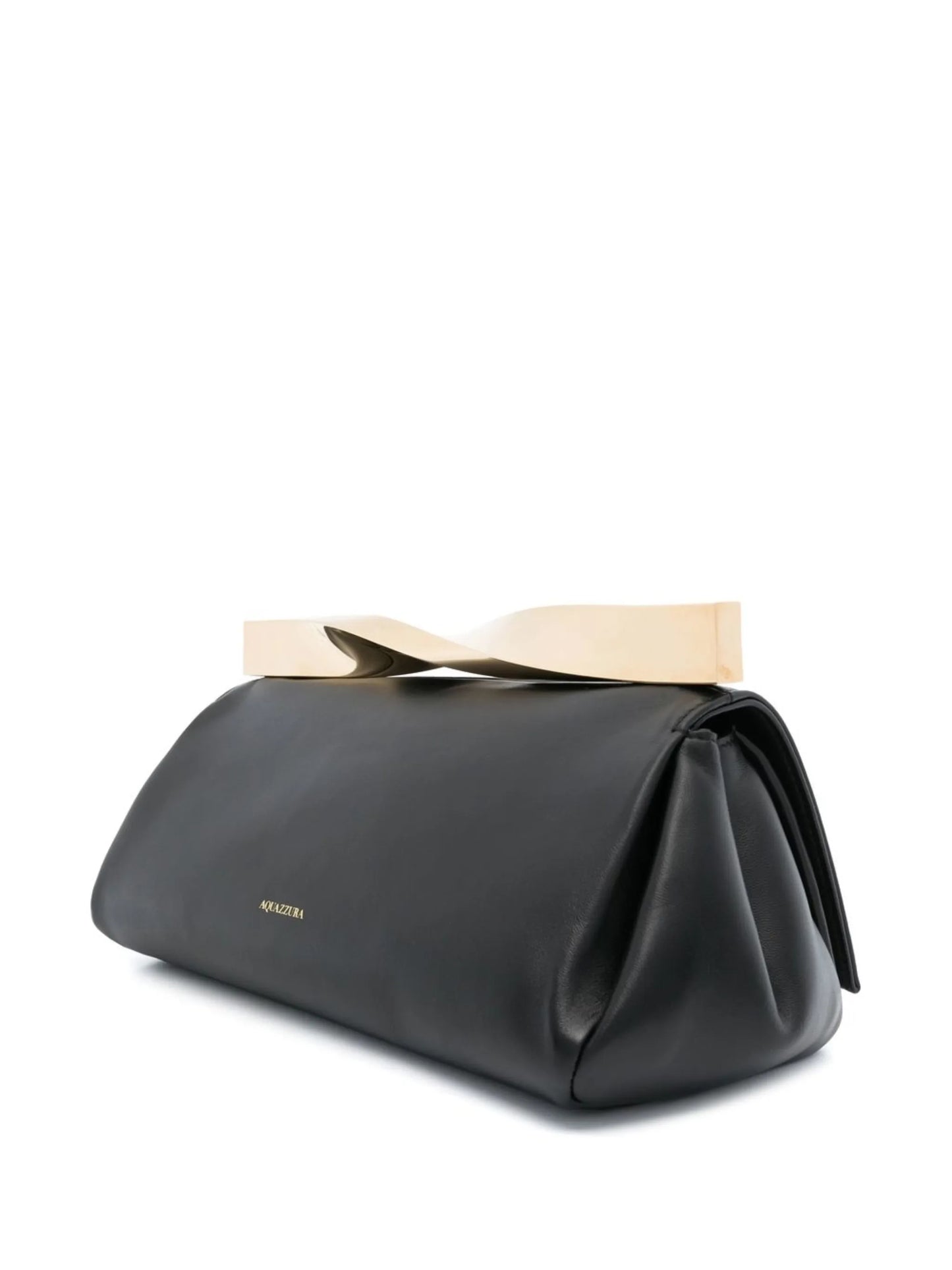 twist leather clutch bag