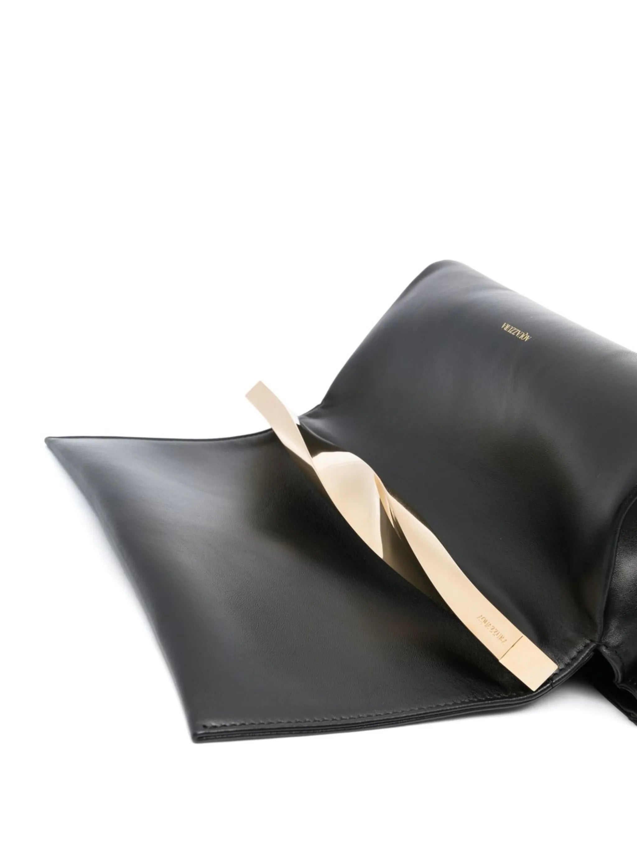 twist leather clutch bag