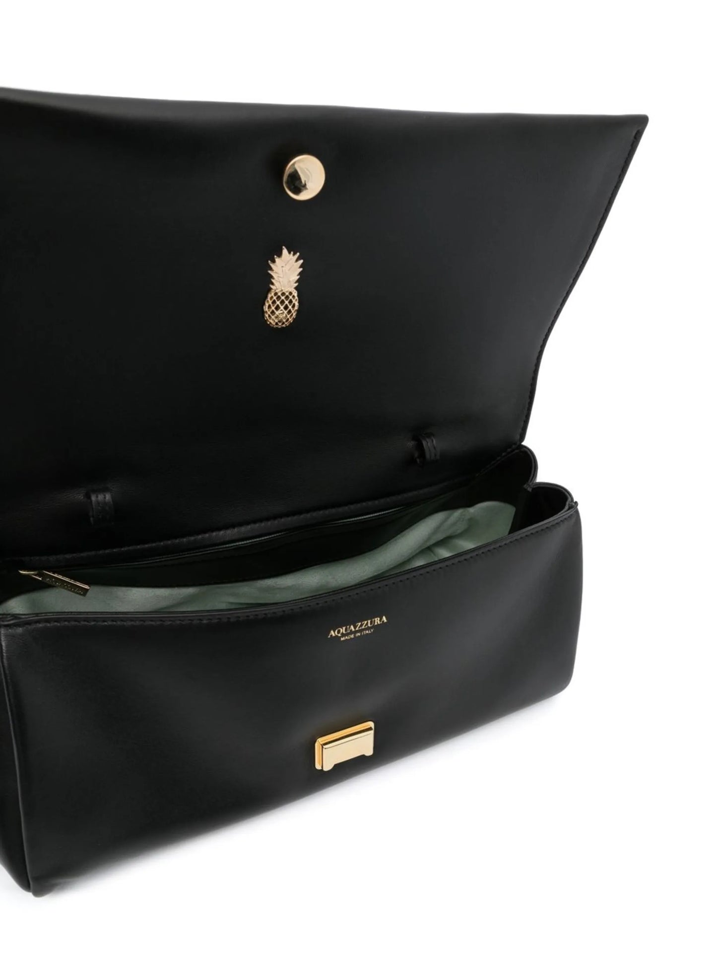 twist leather clutch bag