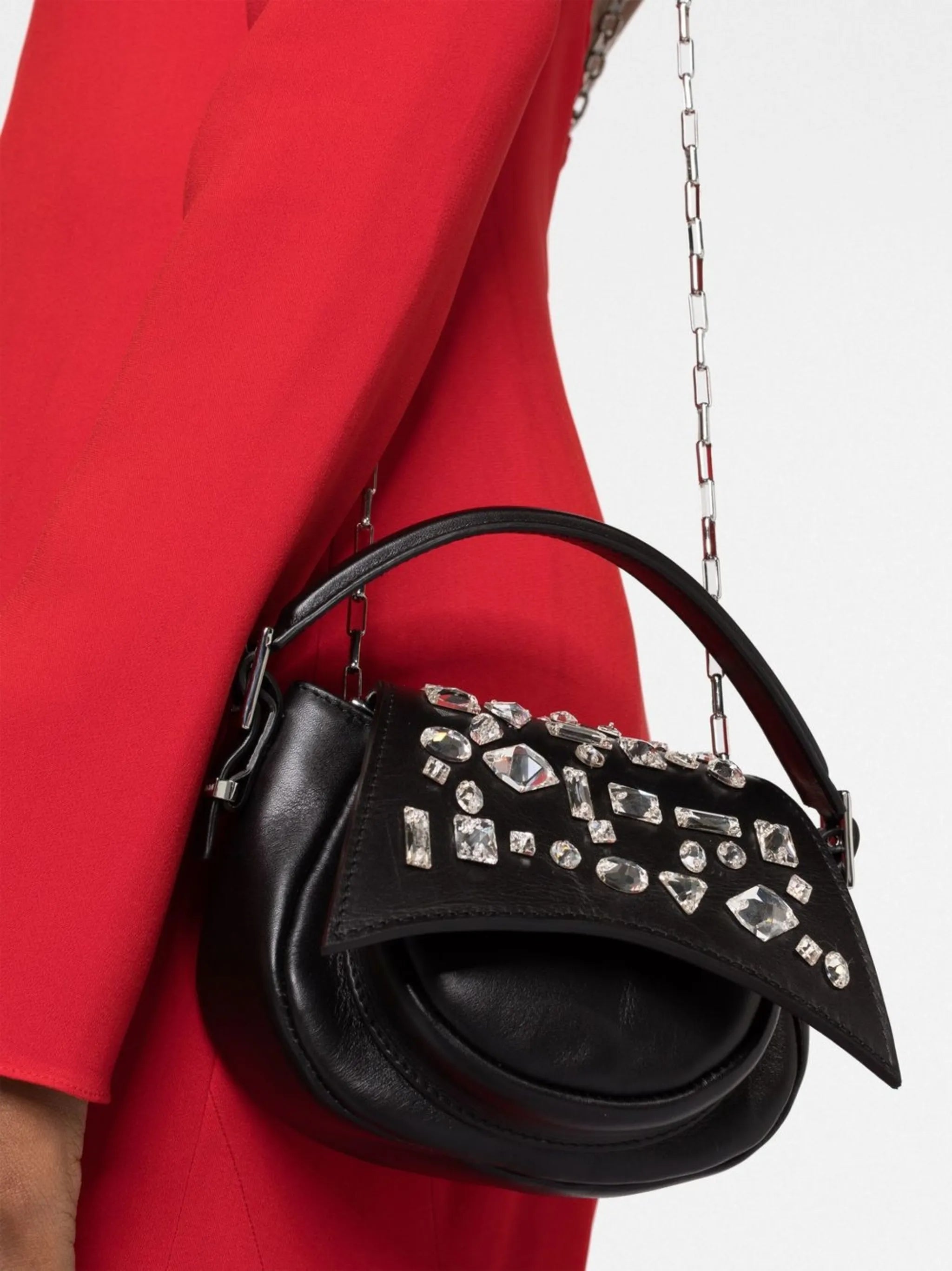 Kiks crystal-embellished minibag
