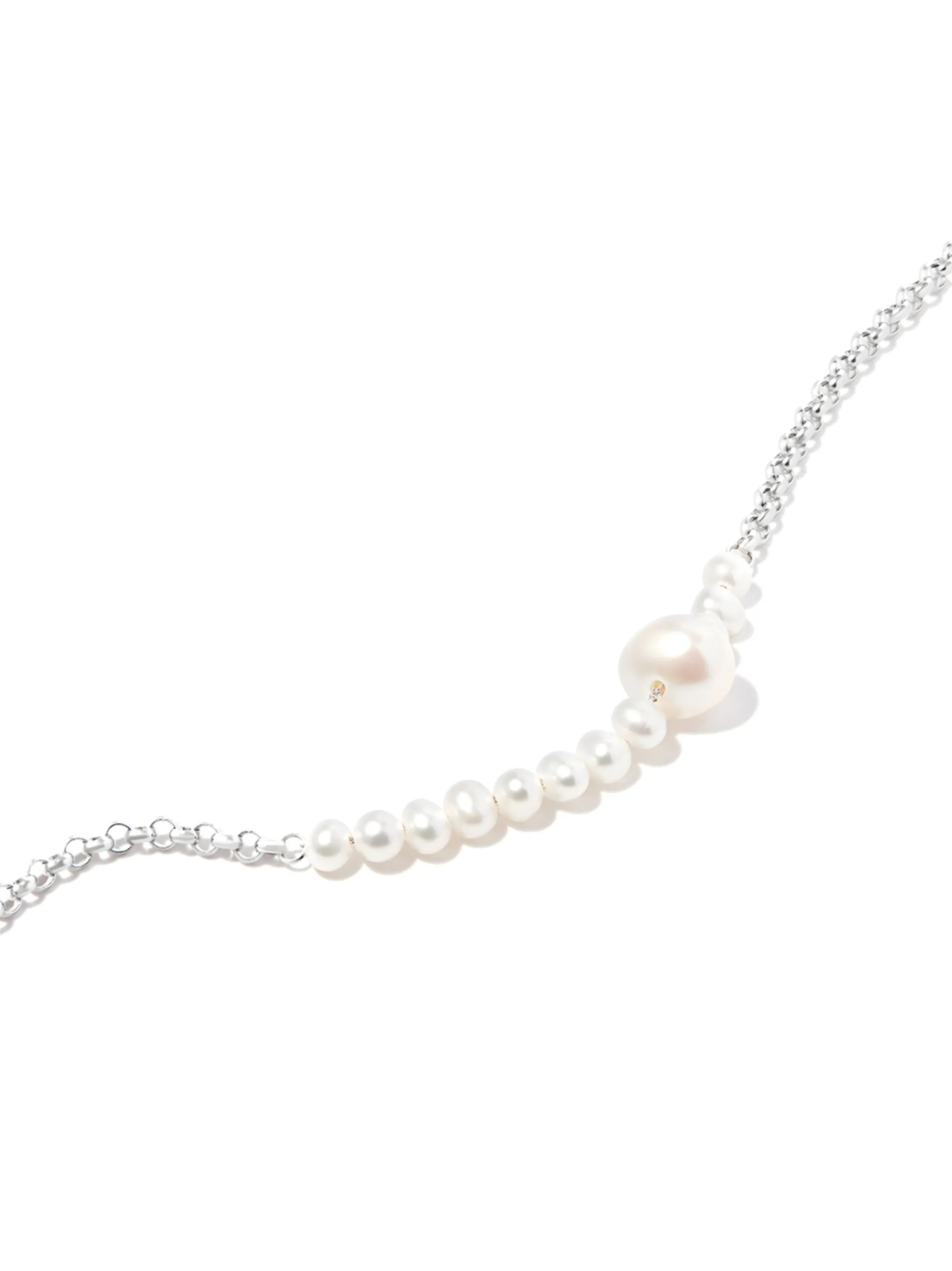 Lounge sterling silver pearl necklace