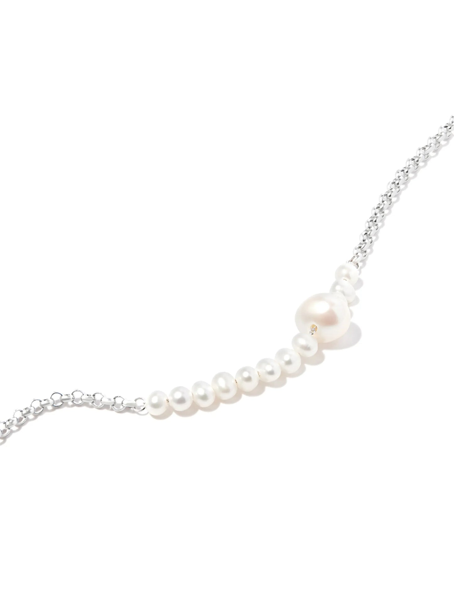 Lounge sterling silver pearl necklace