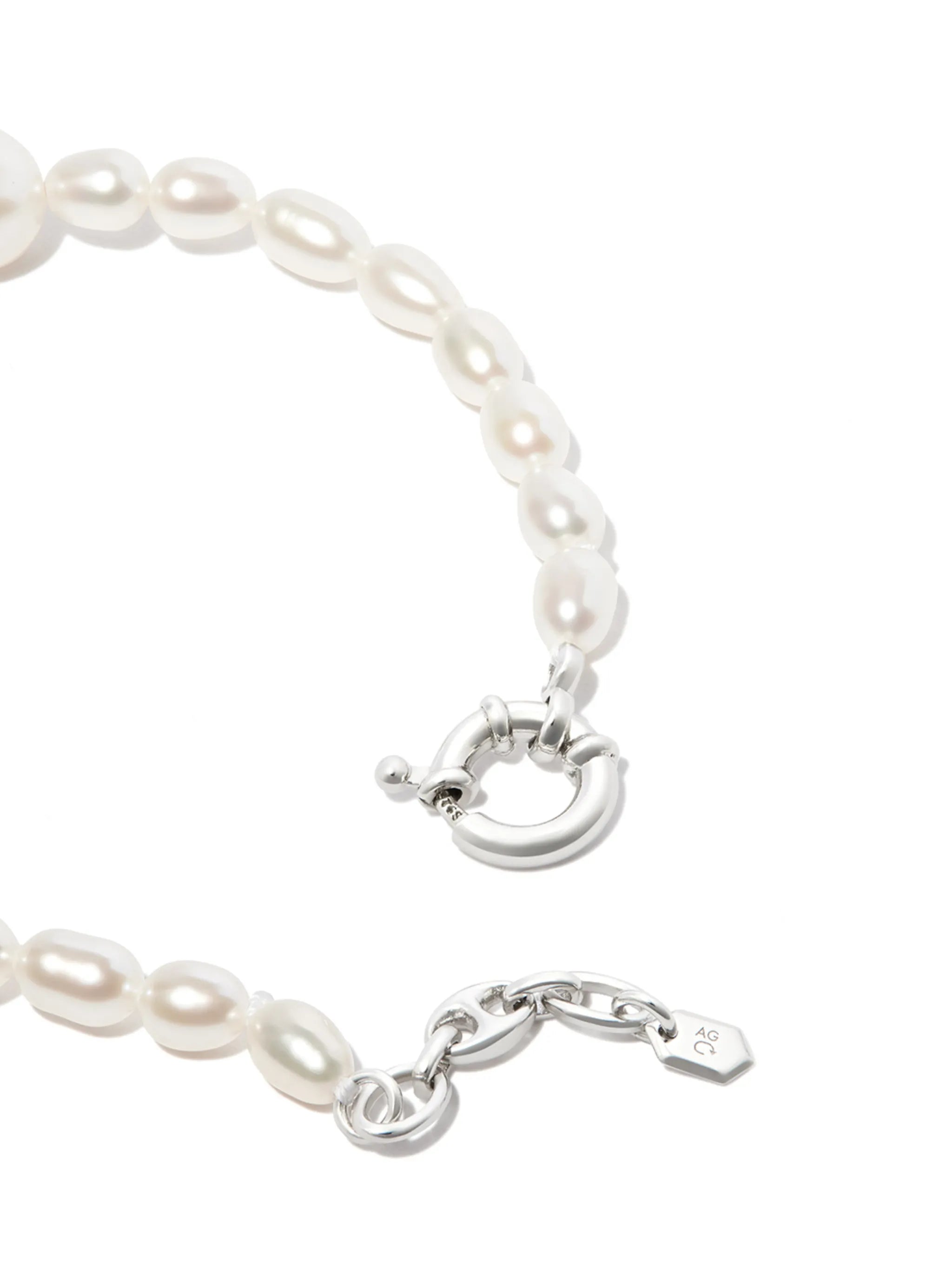 sterling silver pearl bracelet