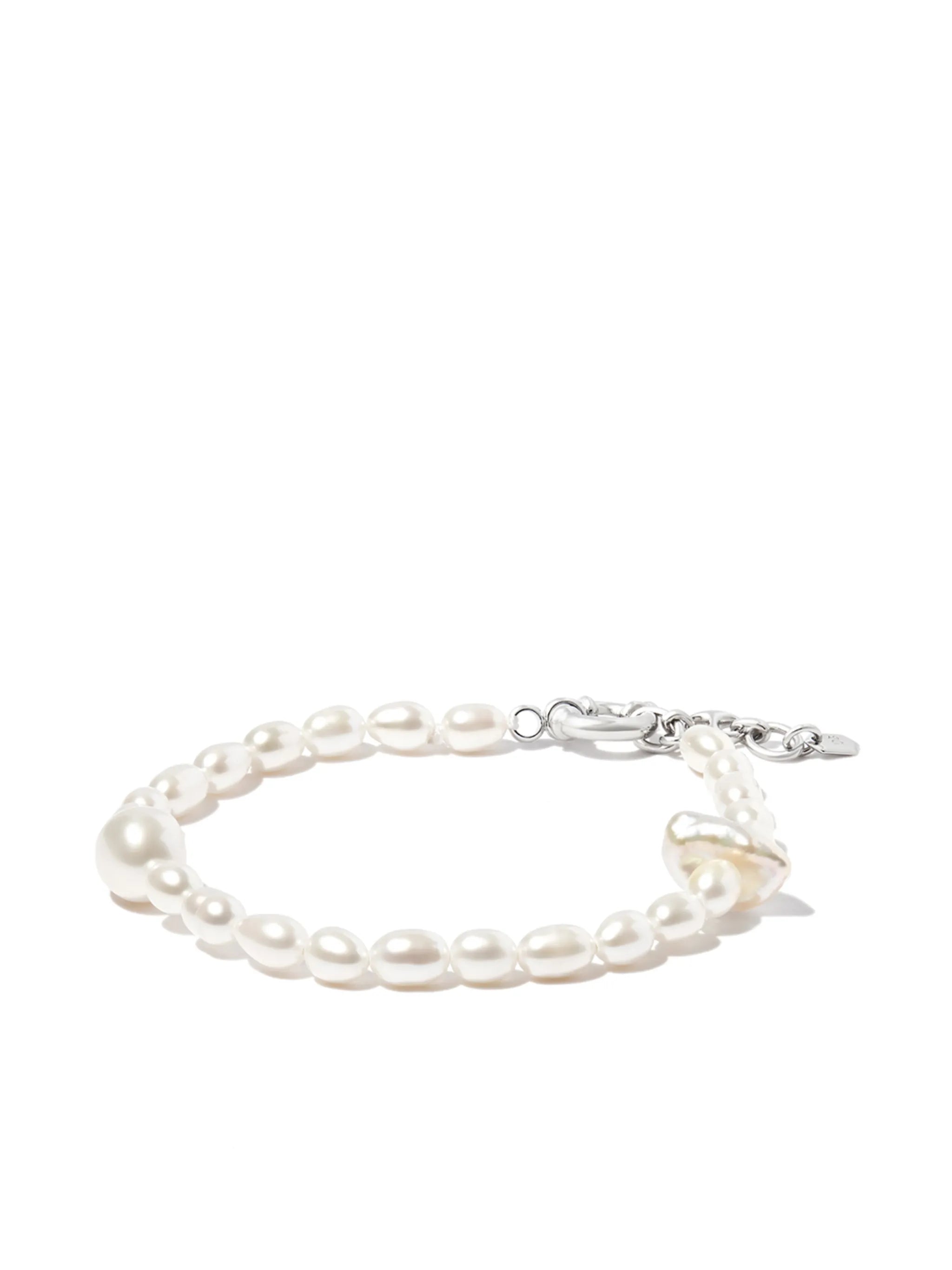 sterling silver pearl bracelet