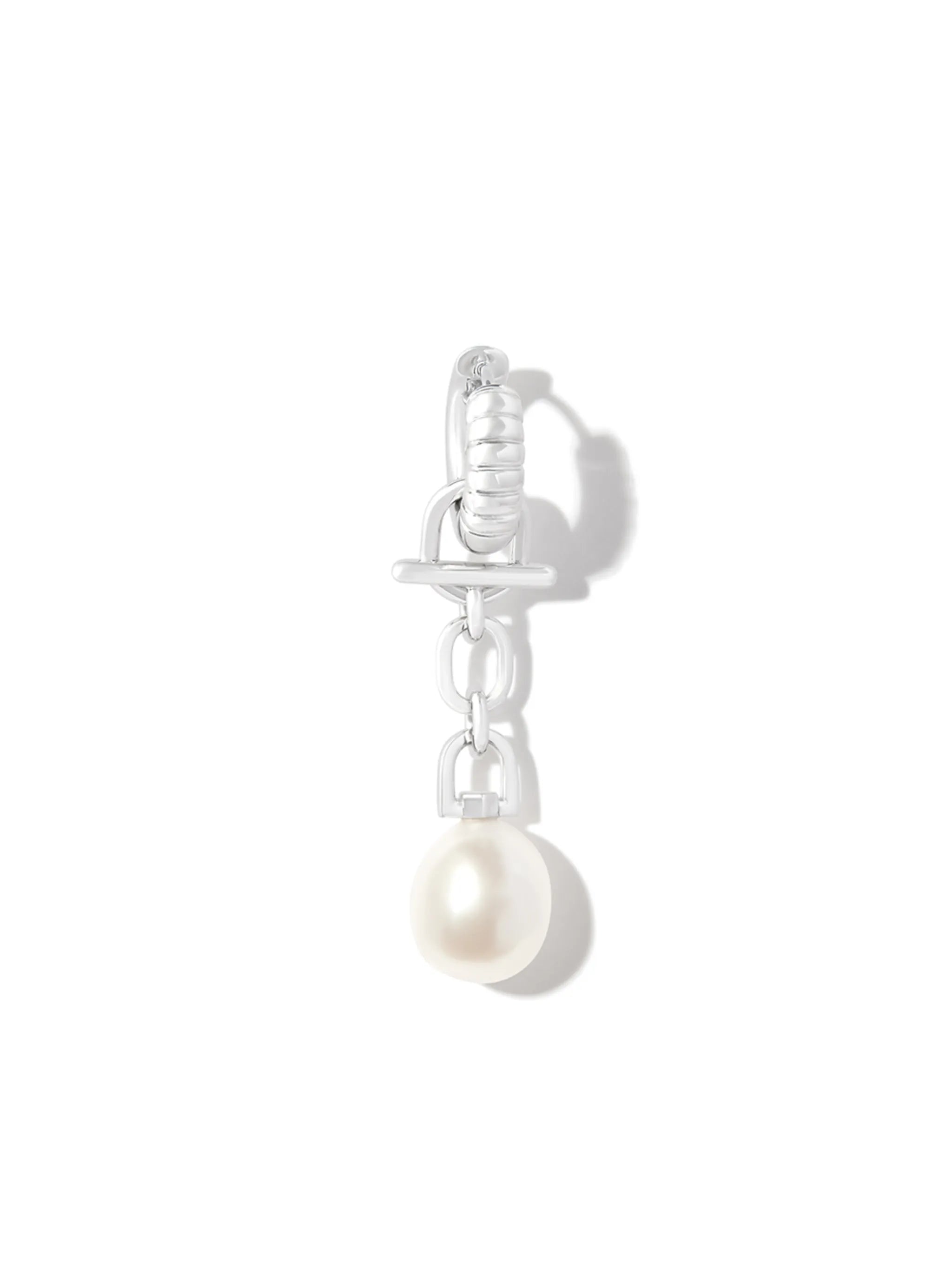 Mambo hoop pearl drop earring