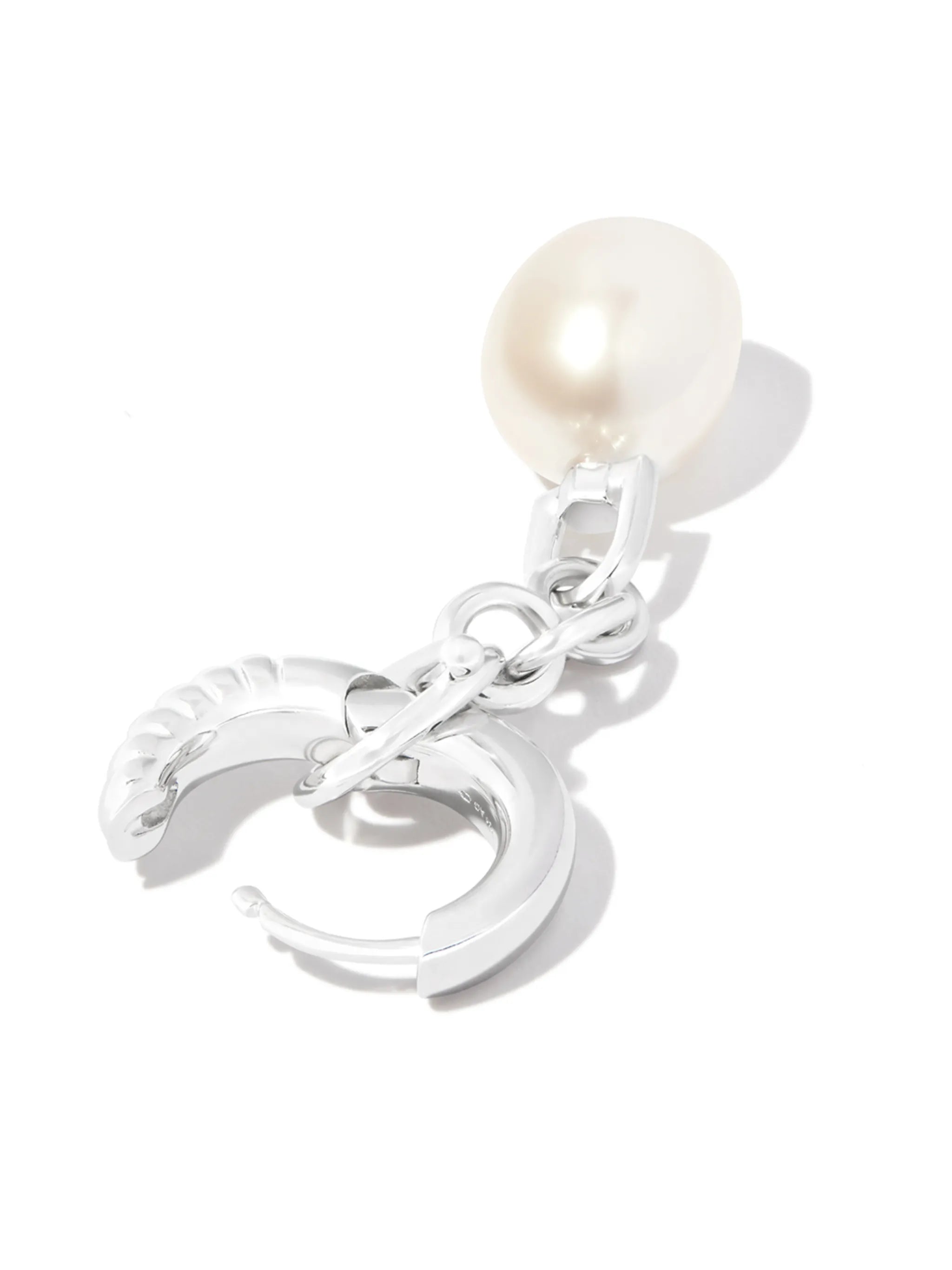 Mambo hoop pearl drop earring