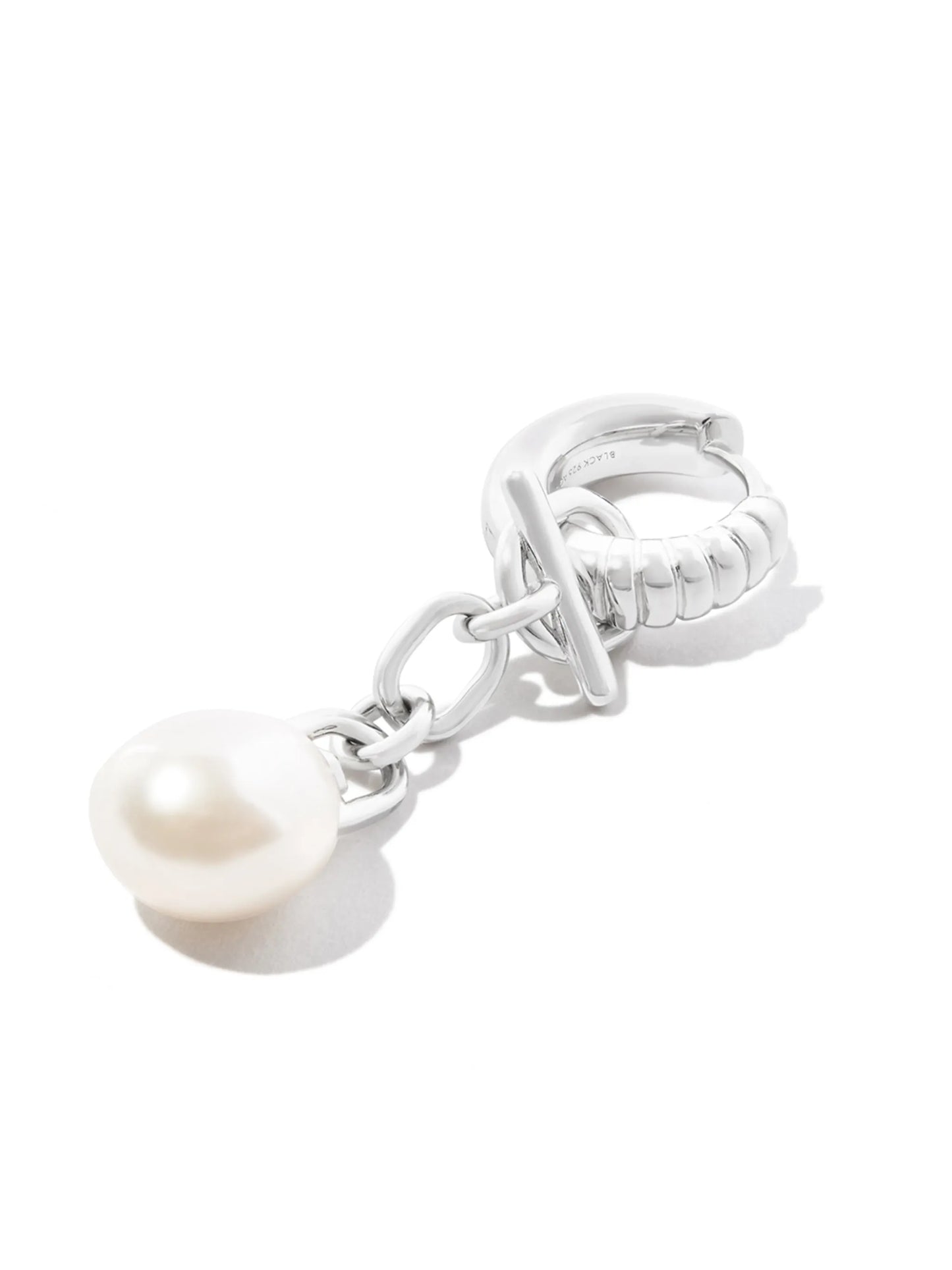 Mambo hoop pearl drop earring