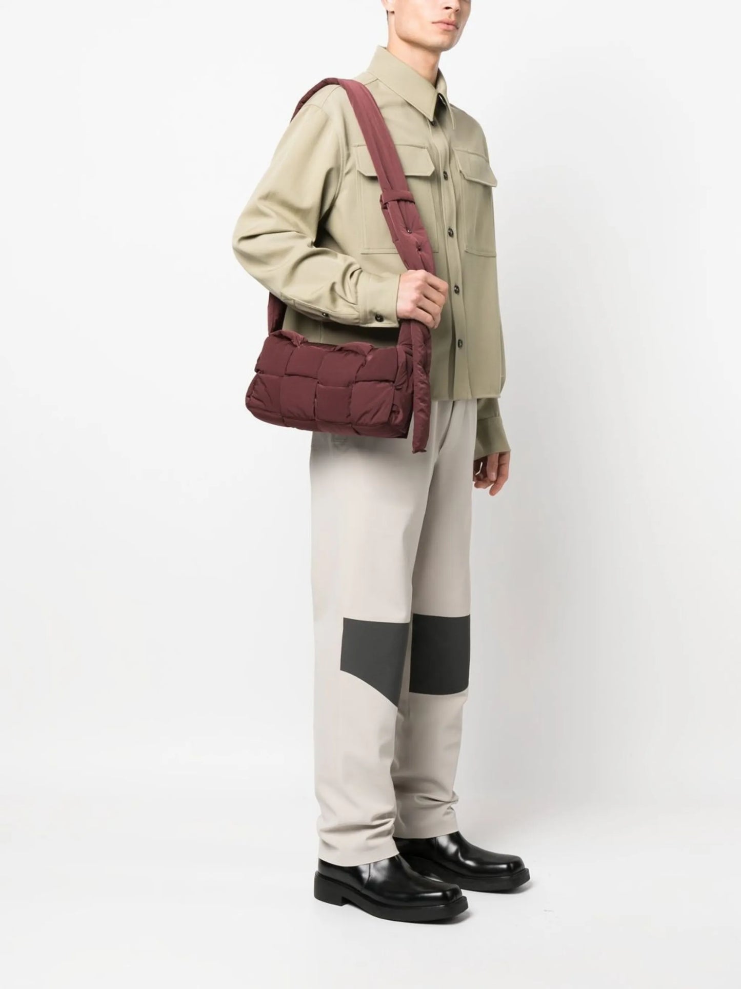 Cassette padded shoulder bag