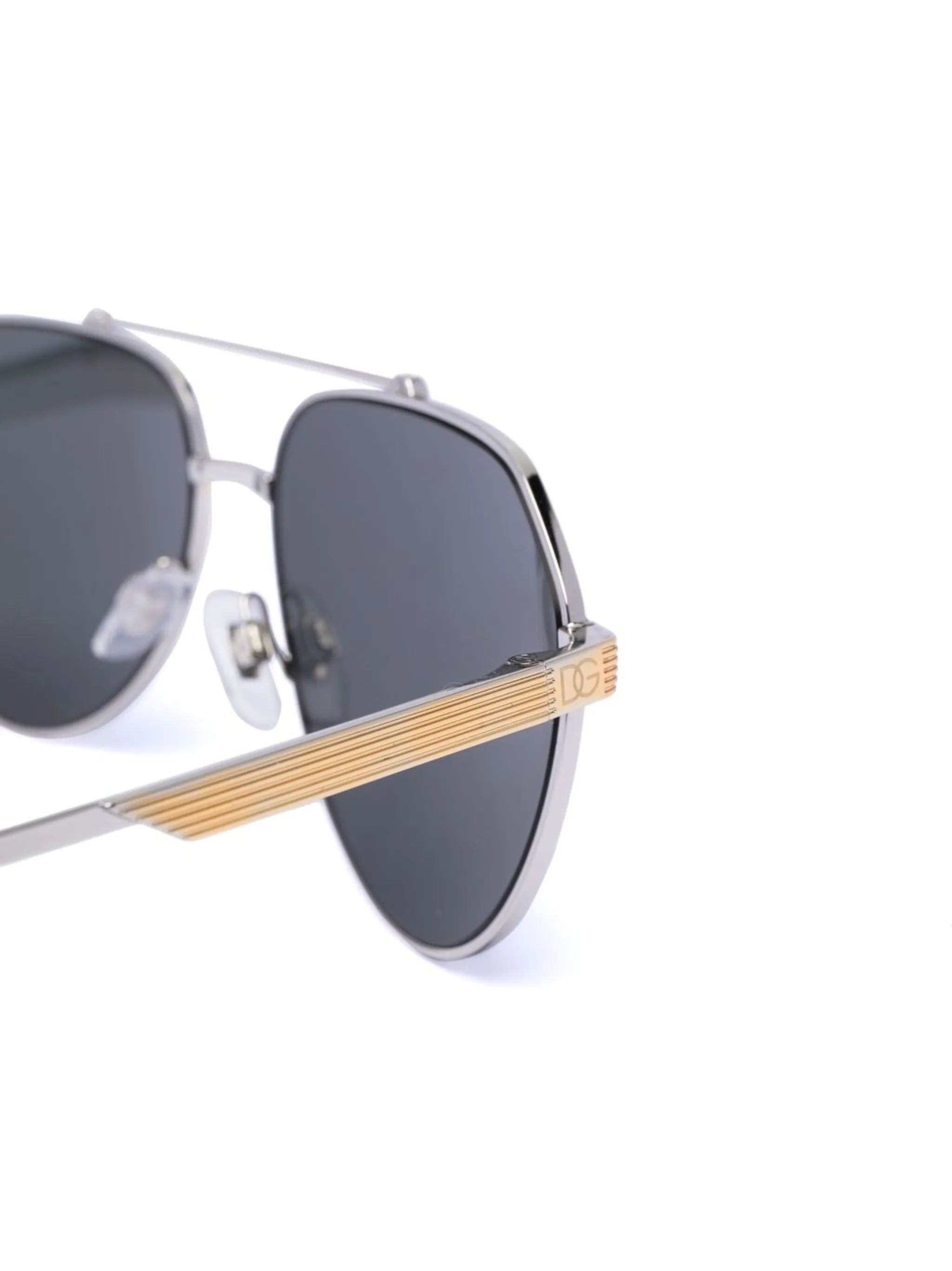 pilot-frame double-bridge sunglasses