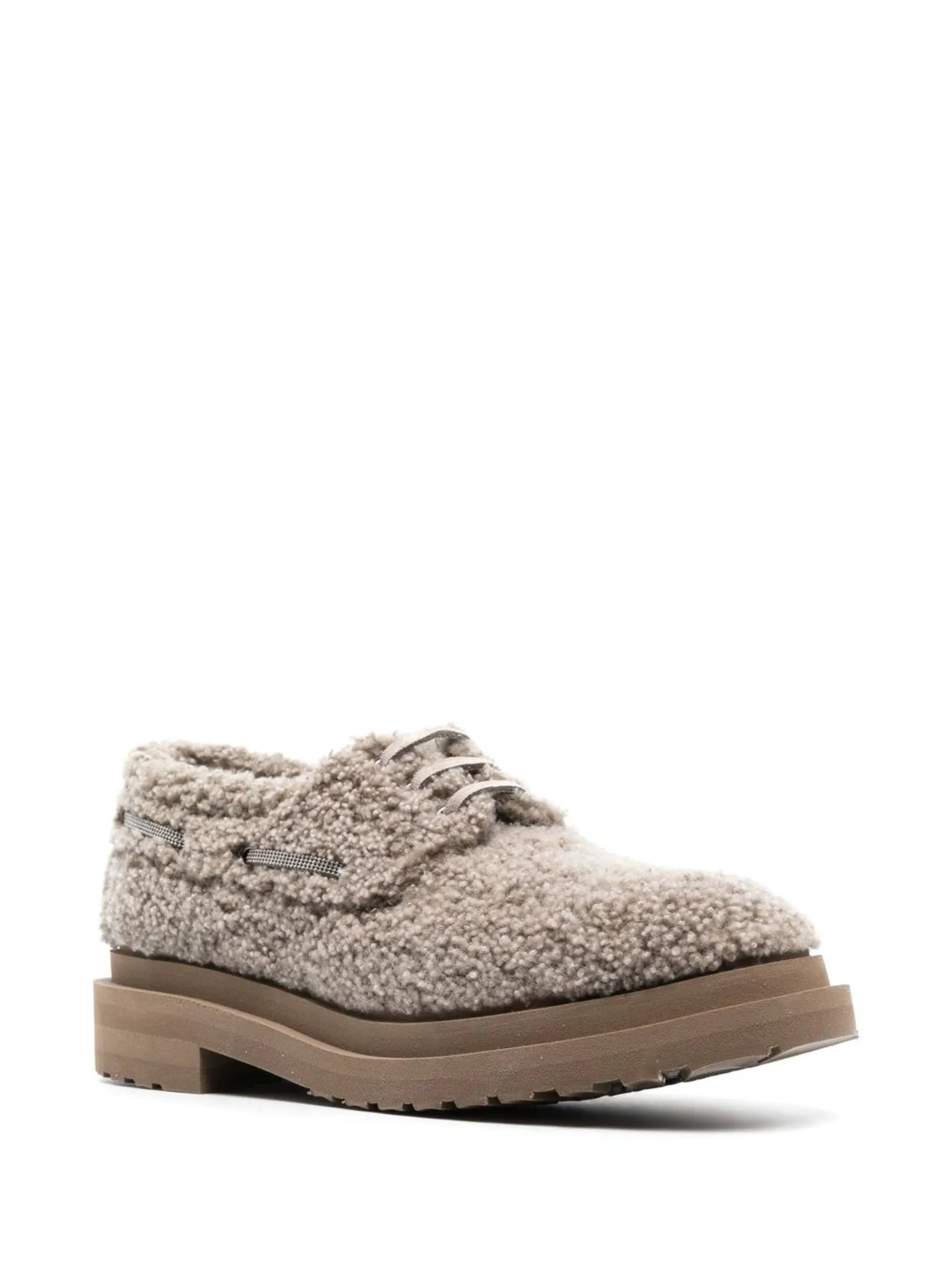 shearling Oxford shoes