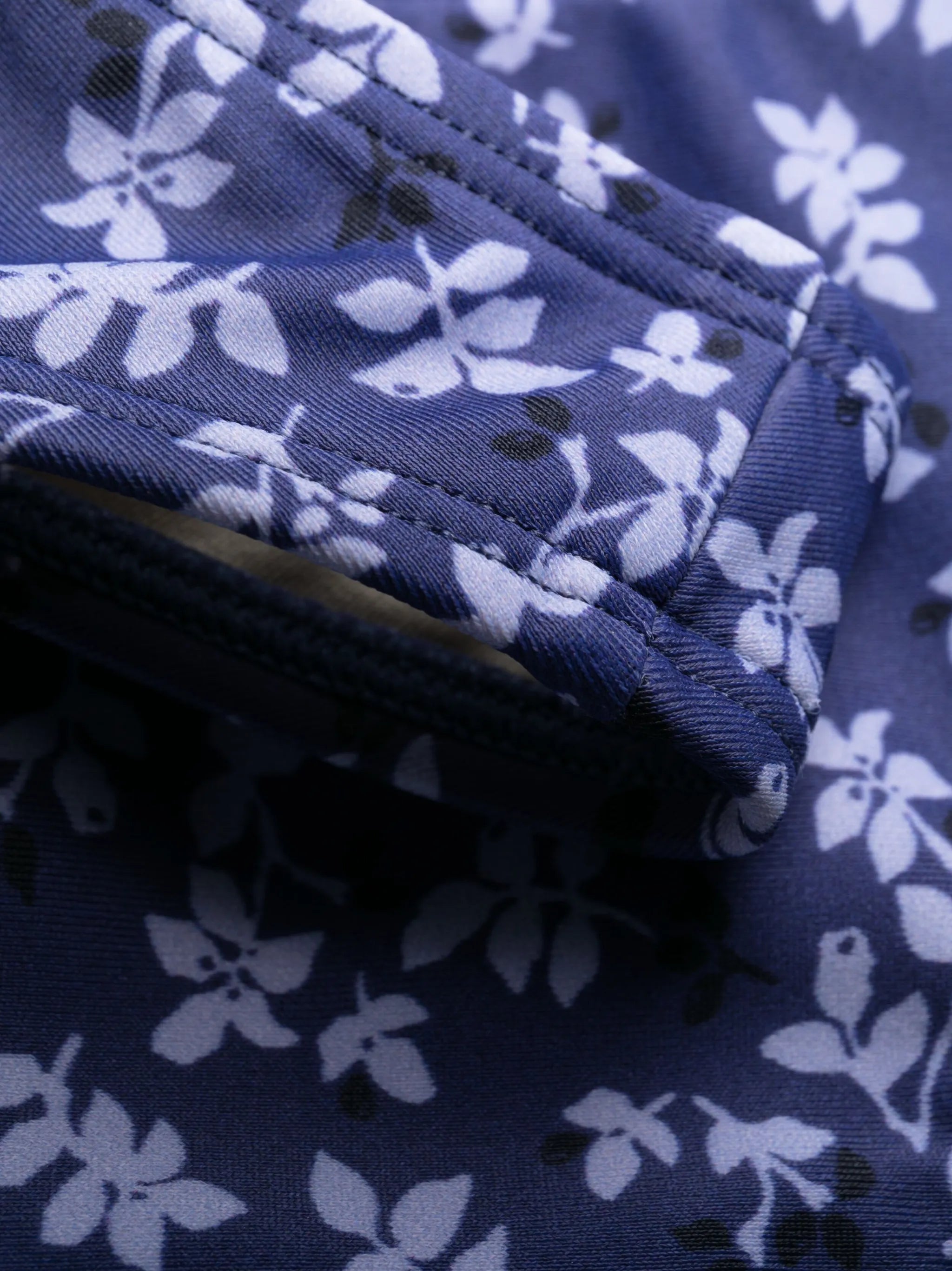 Periwinkle floral-print bikini bottoms