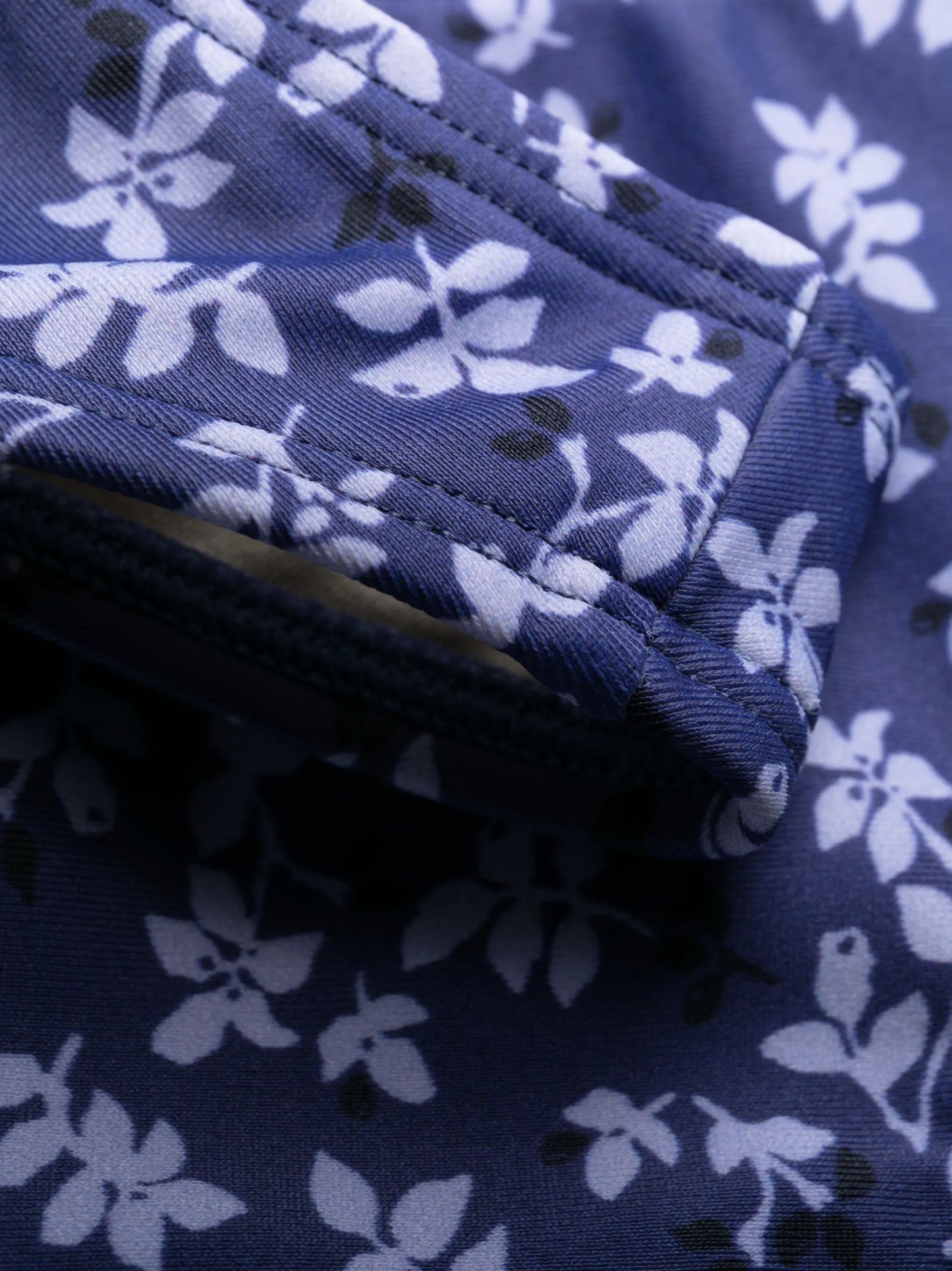 Periwinkle floral-print bikini bottoms