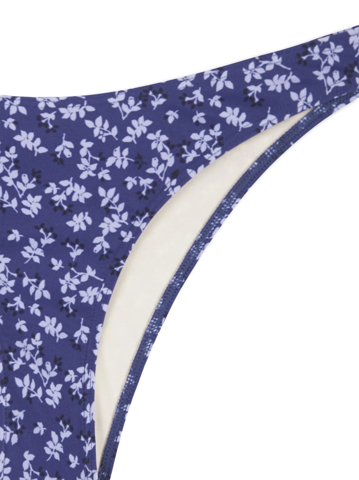 Periwinkle floral-print bikini bottoms