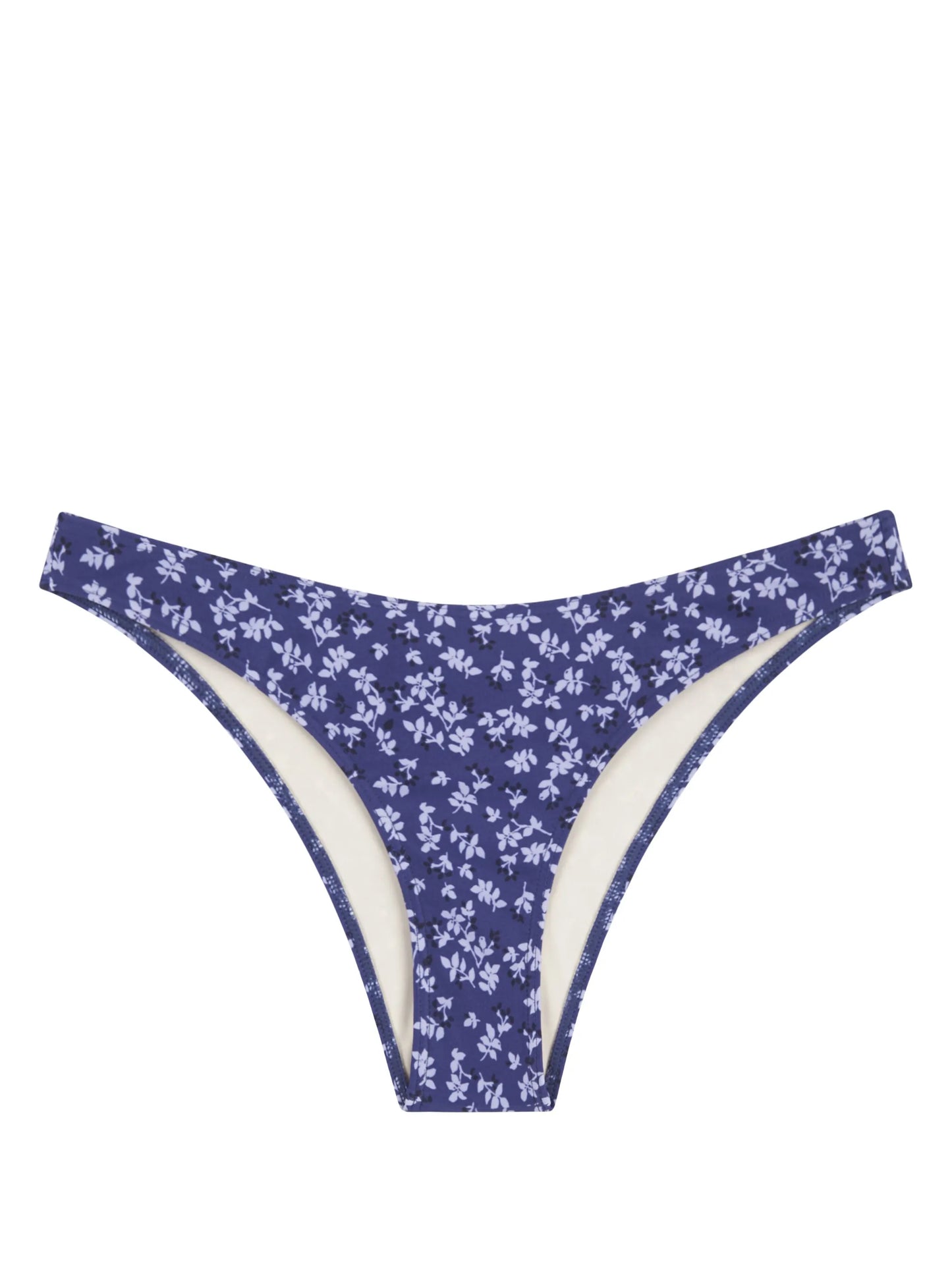 Periwinkle floral-print bikini bottoms