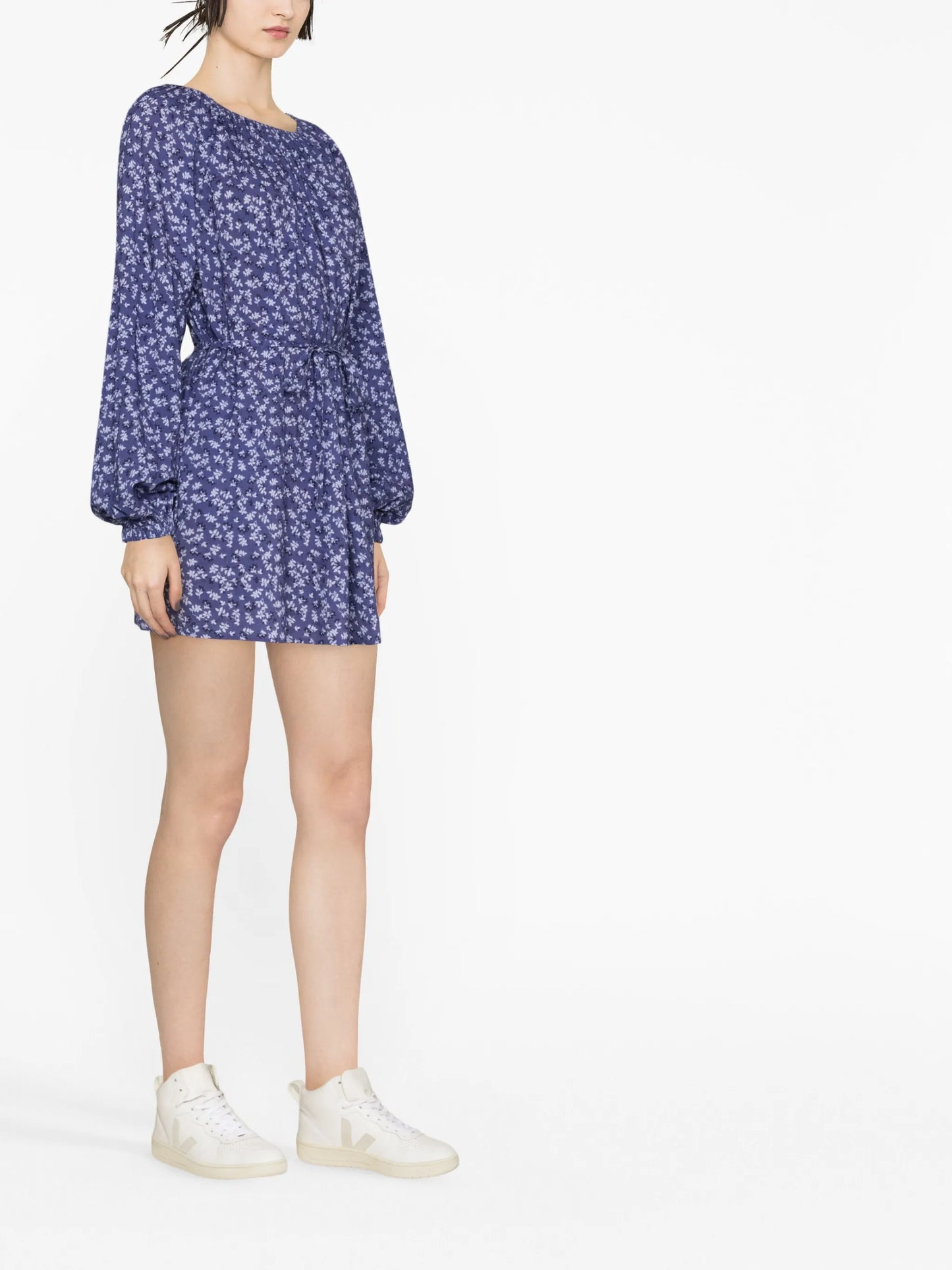 floral-print long-sleeve dress