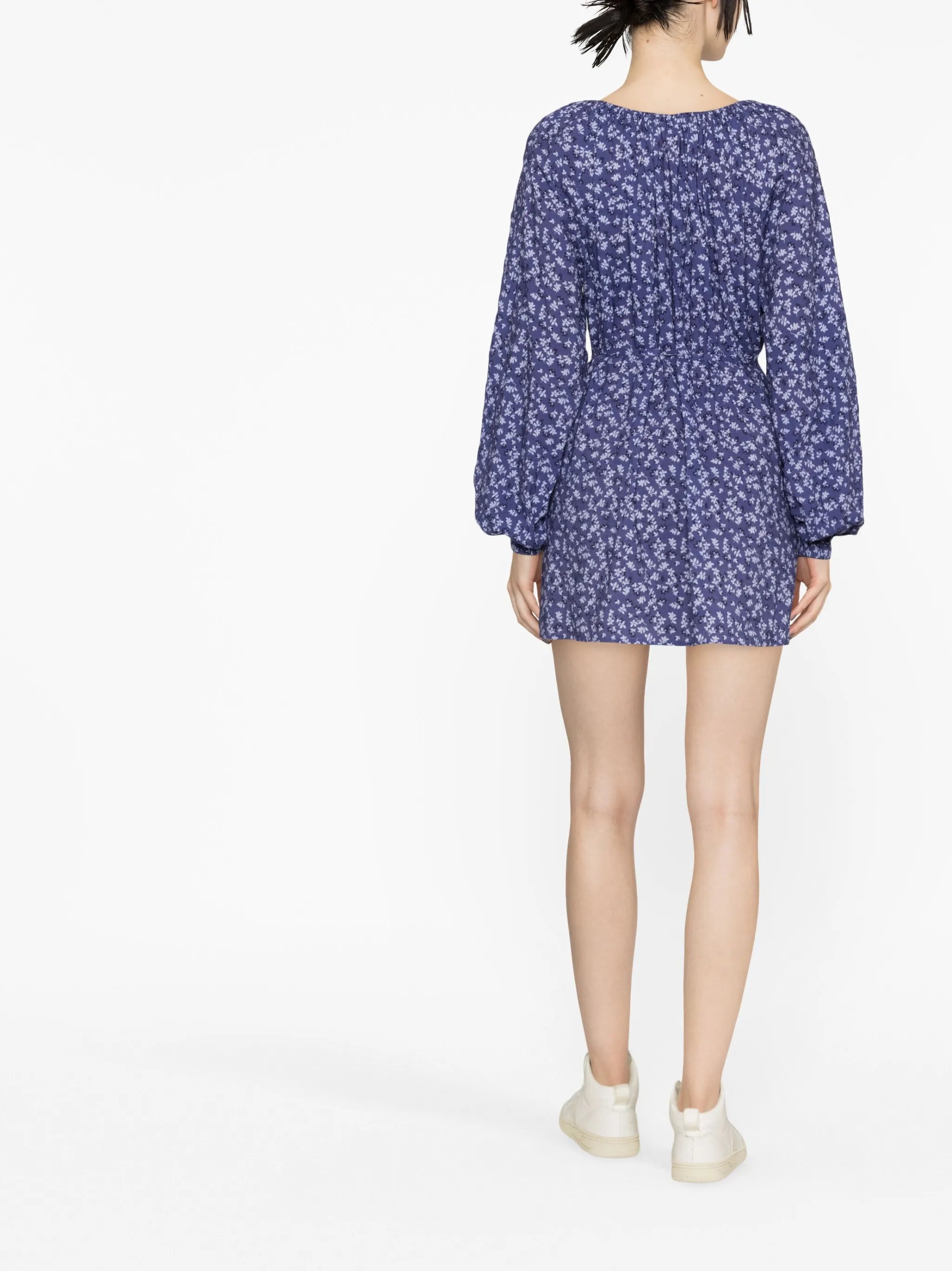 floral-print long-sleeve dress