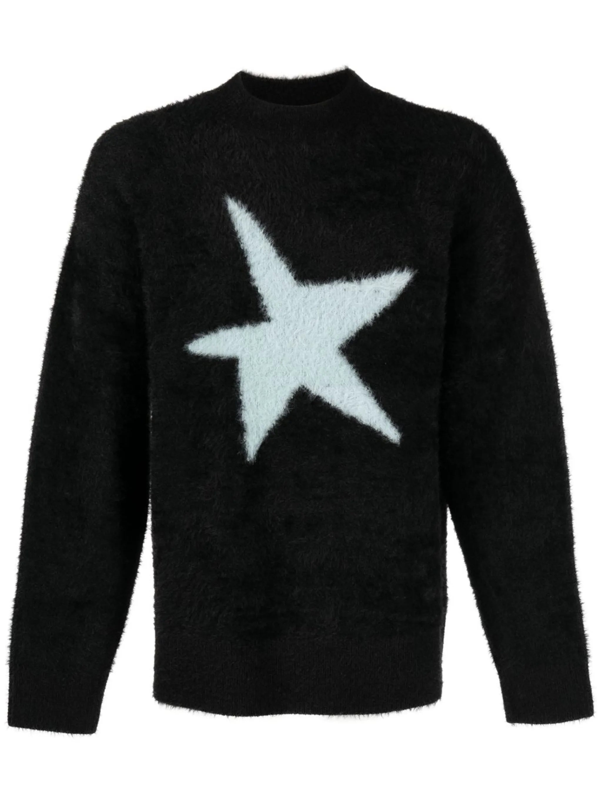 patterned intarsia-knit jumper