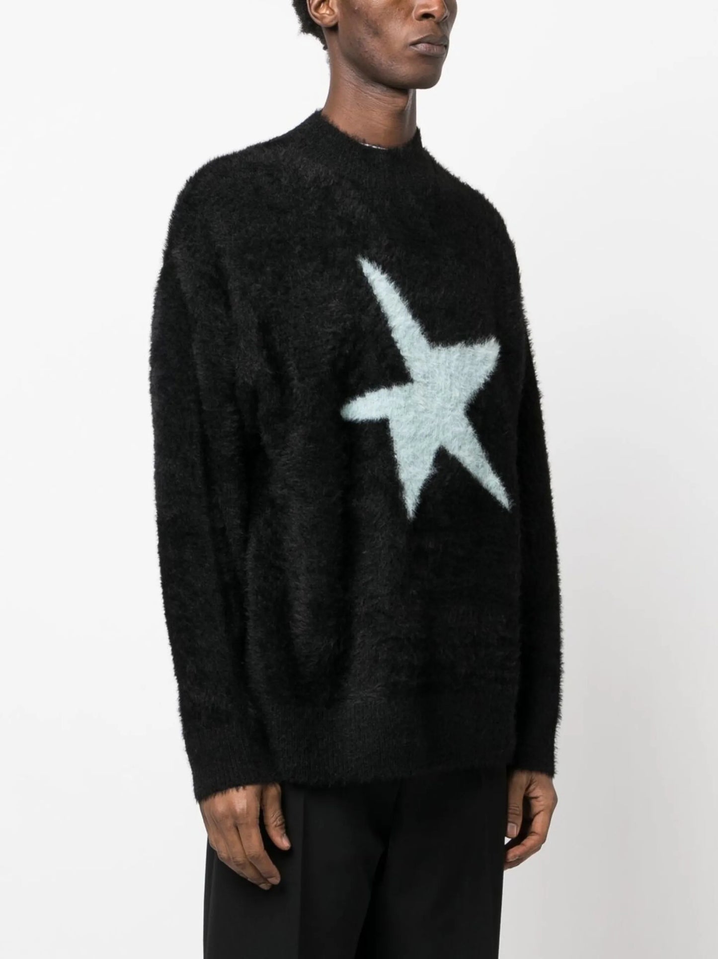 patterned intarsia-knit jumper