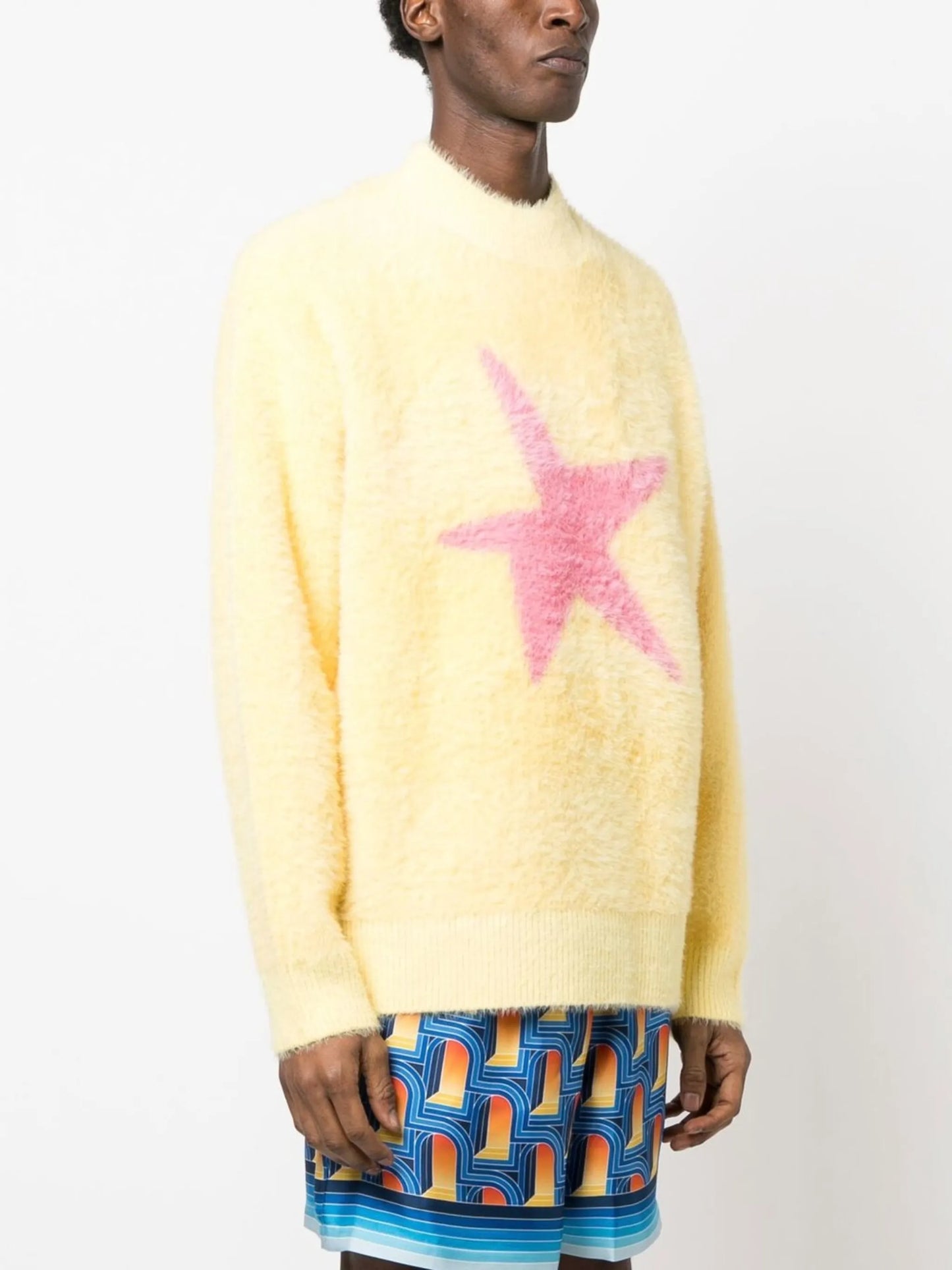 star-motif brushed  jumper