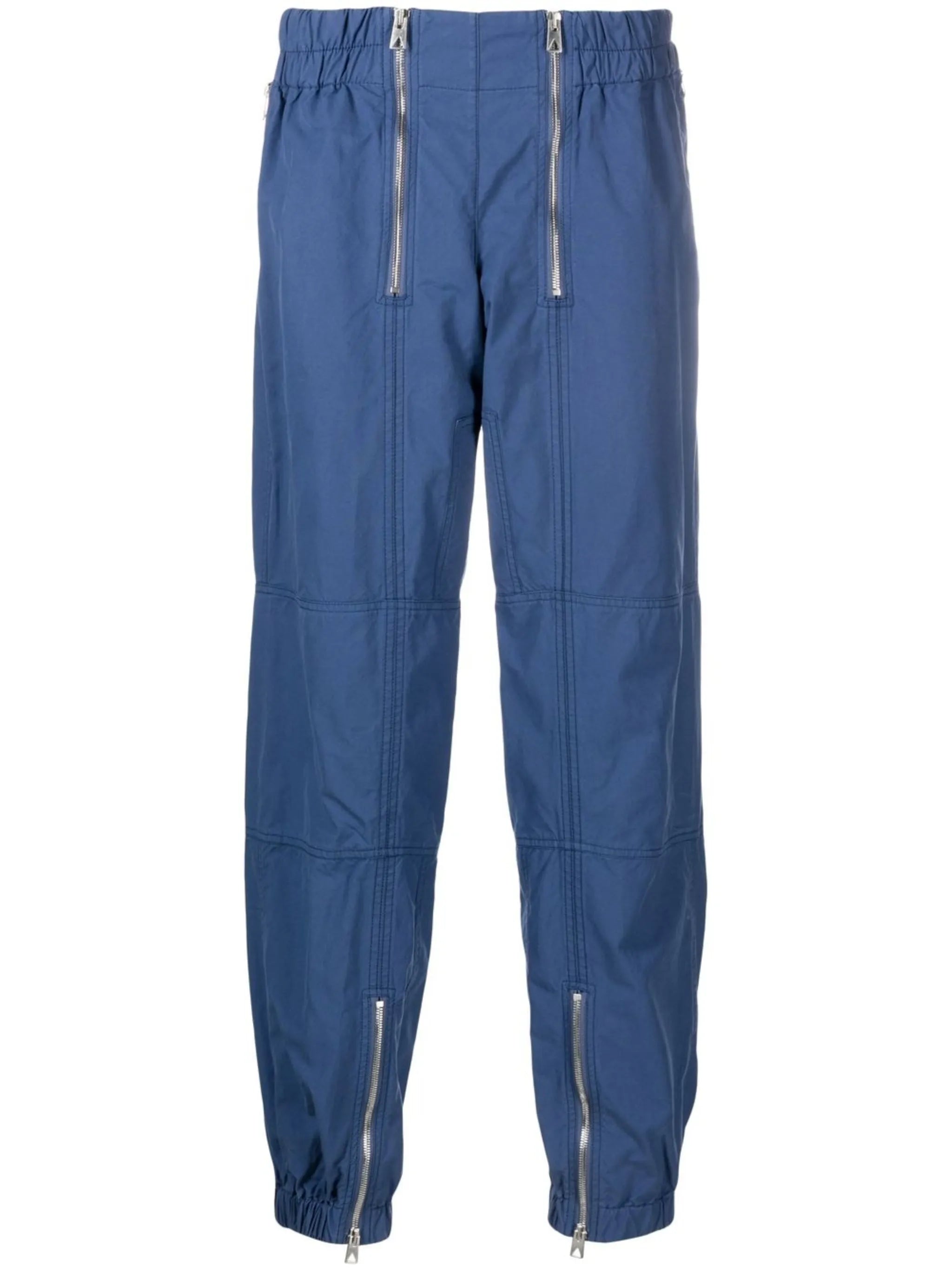 cotton straight-leg trousers