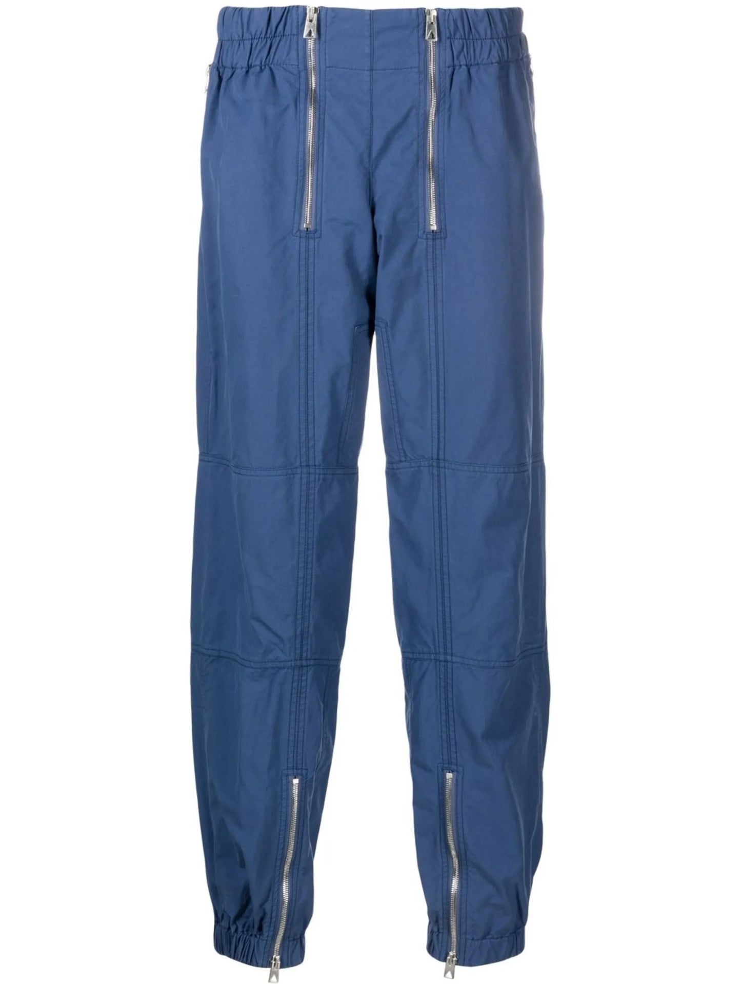 cotton straight-leg trousers