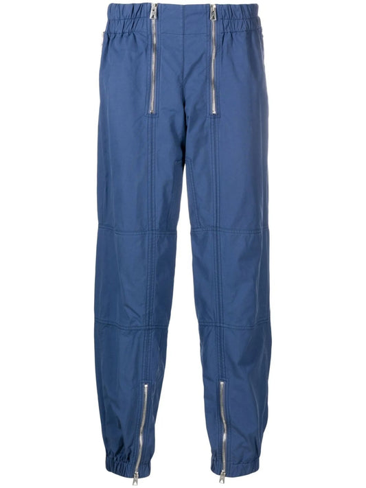 cotton straight-leg trousers