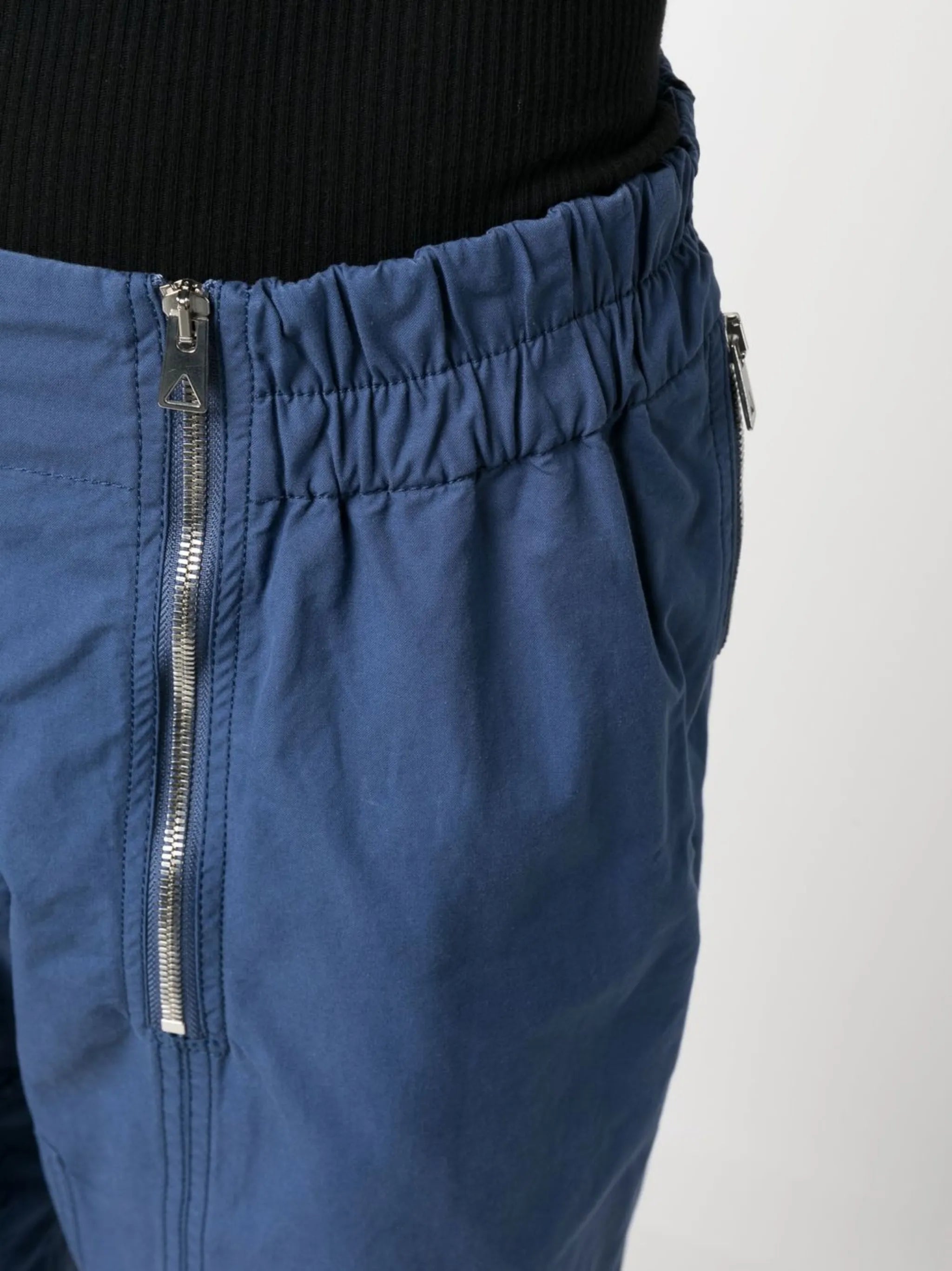 cotton straight-leg trousers