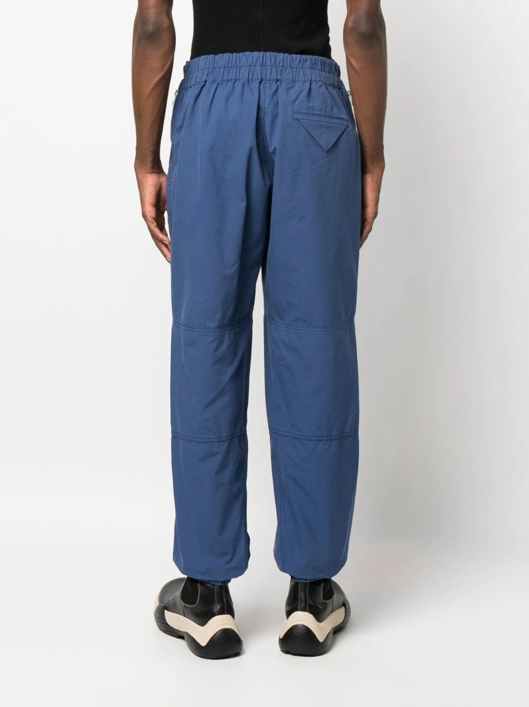 cotton straight-leg trousers