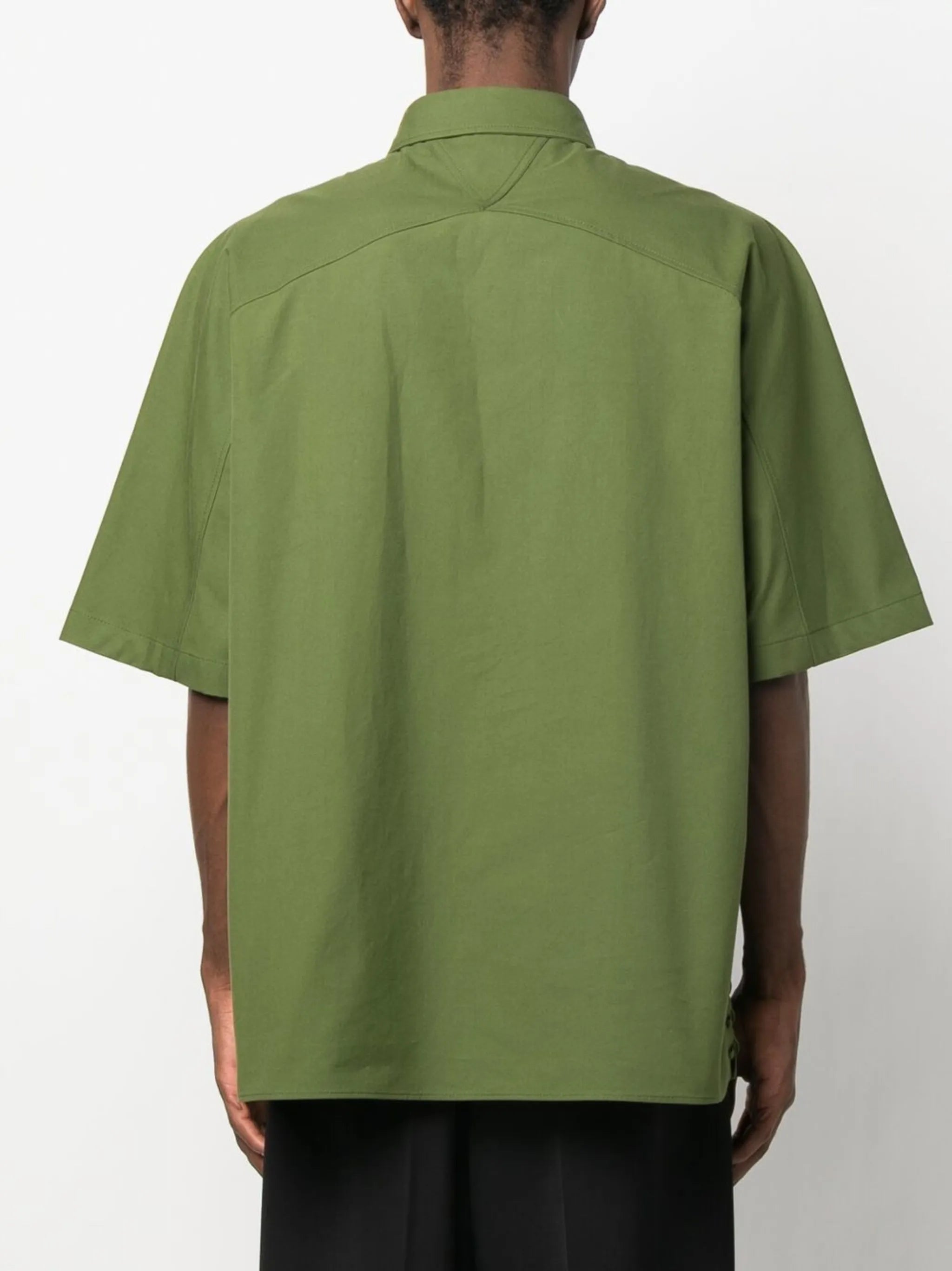faux lace-up cotton shirt