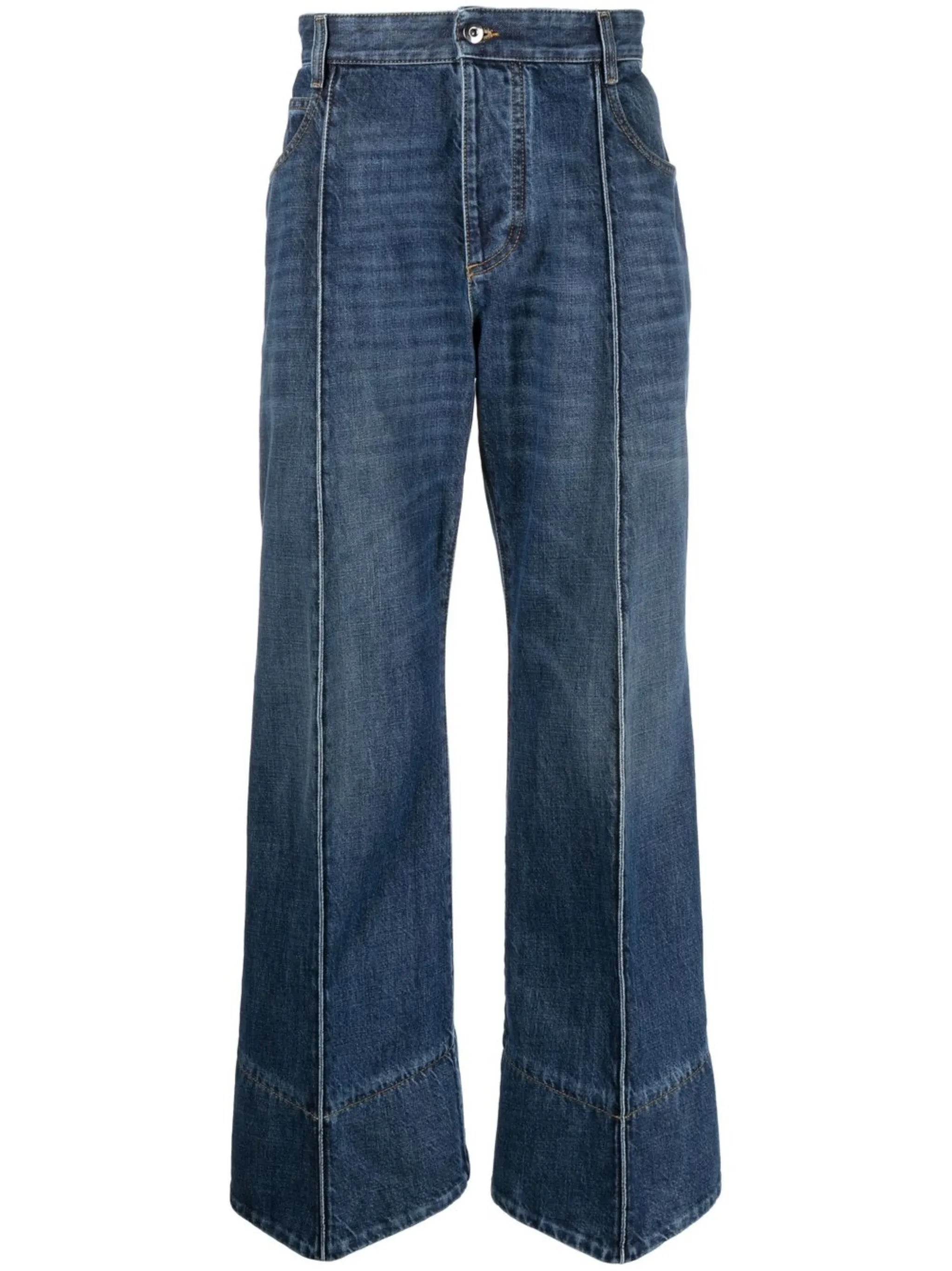 wide-leg cropped jeans